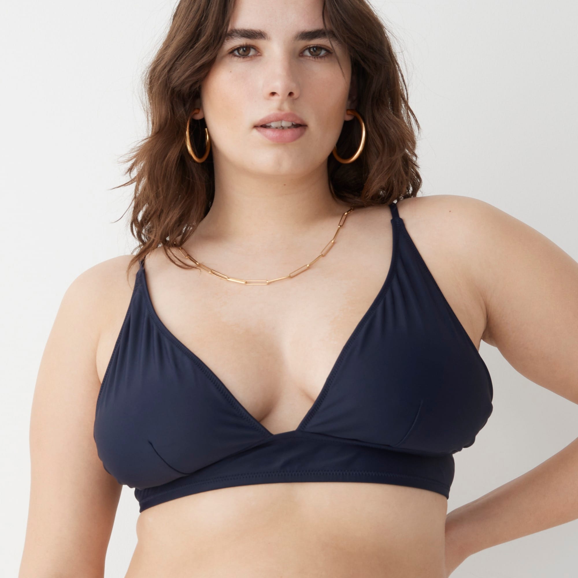 Plunge bikini top