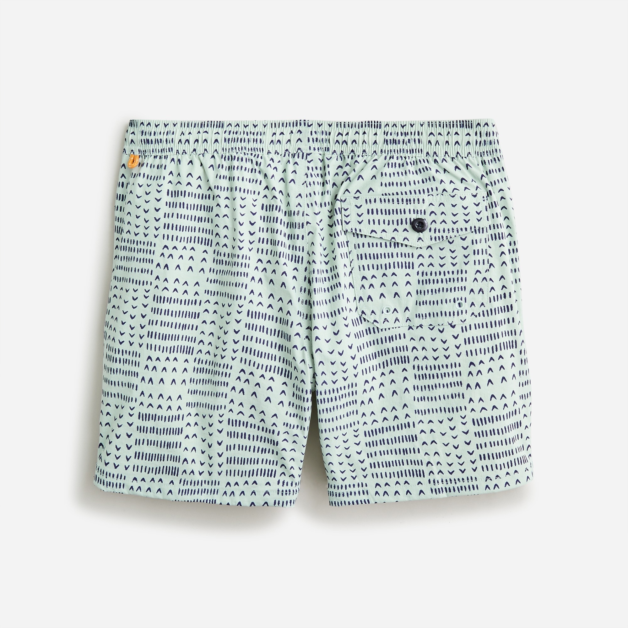 6'' stretch swim trunk in indigo print with ECONYL® nylon