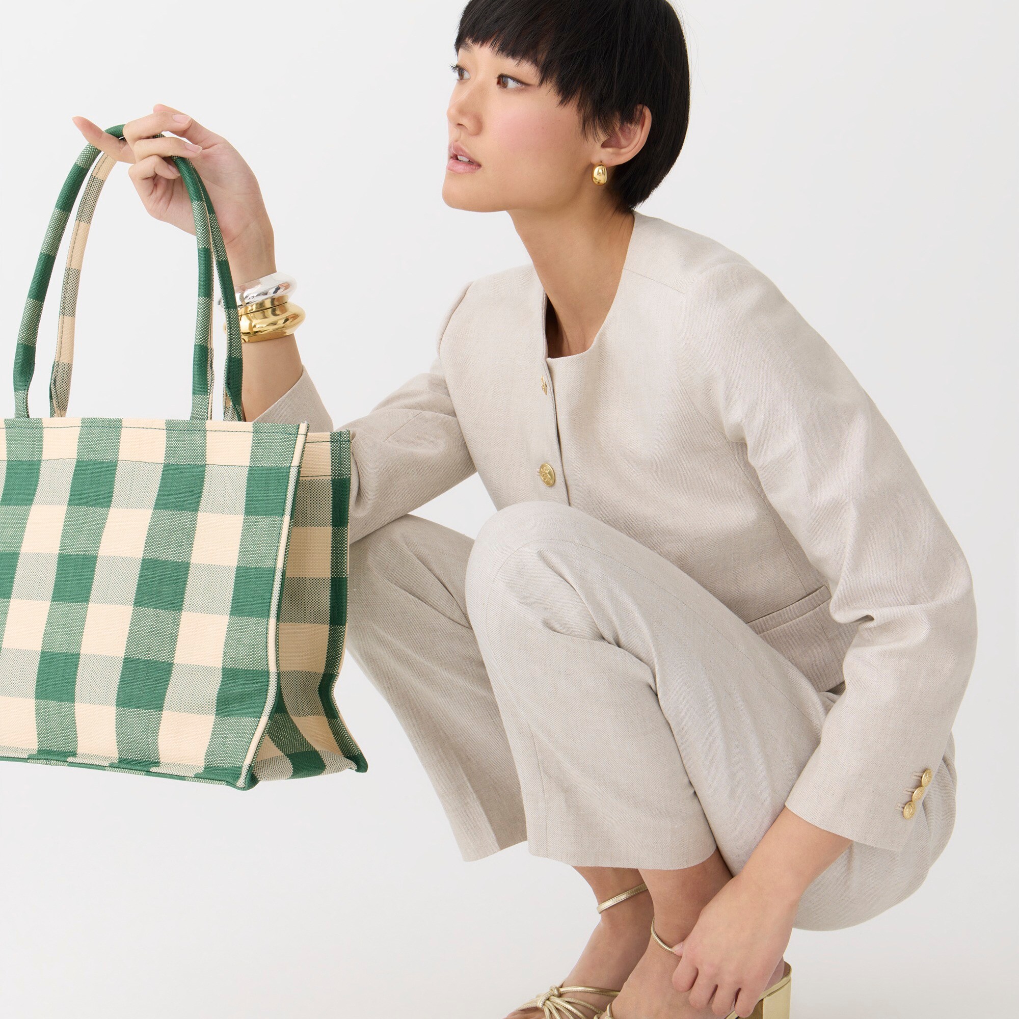 Marseille tote in woven fabric