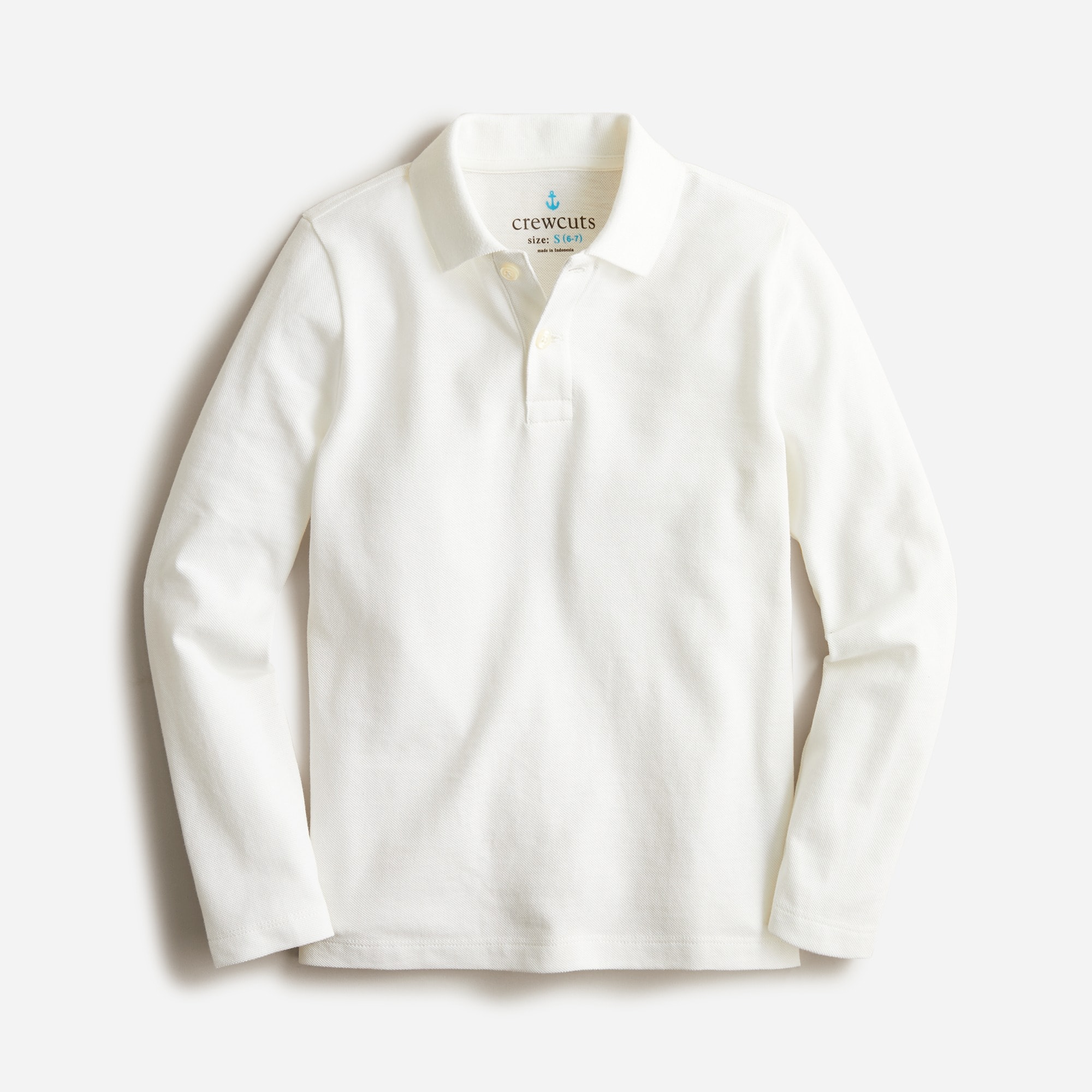 Kids' long-sleeve piqué polo shirt