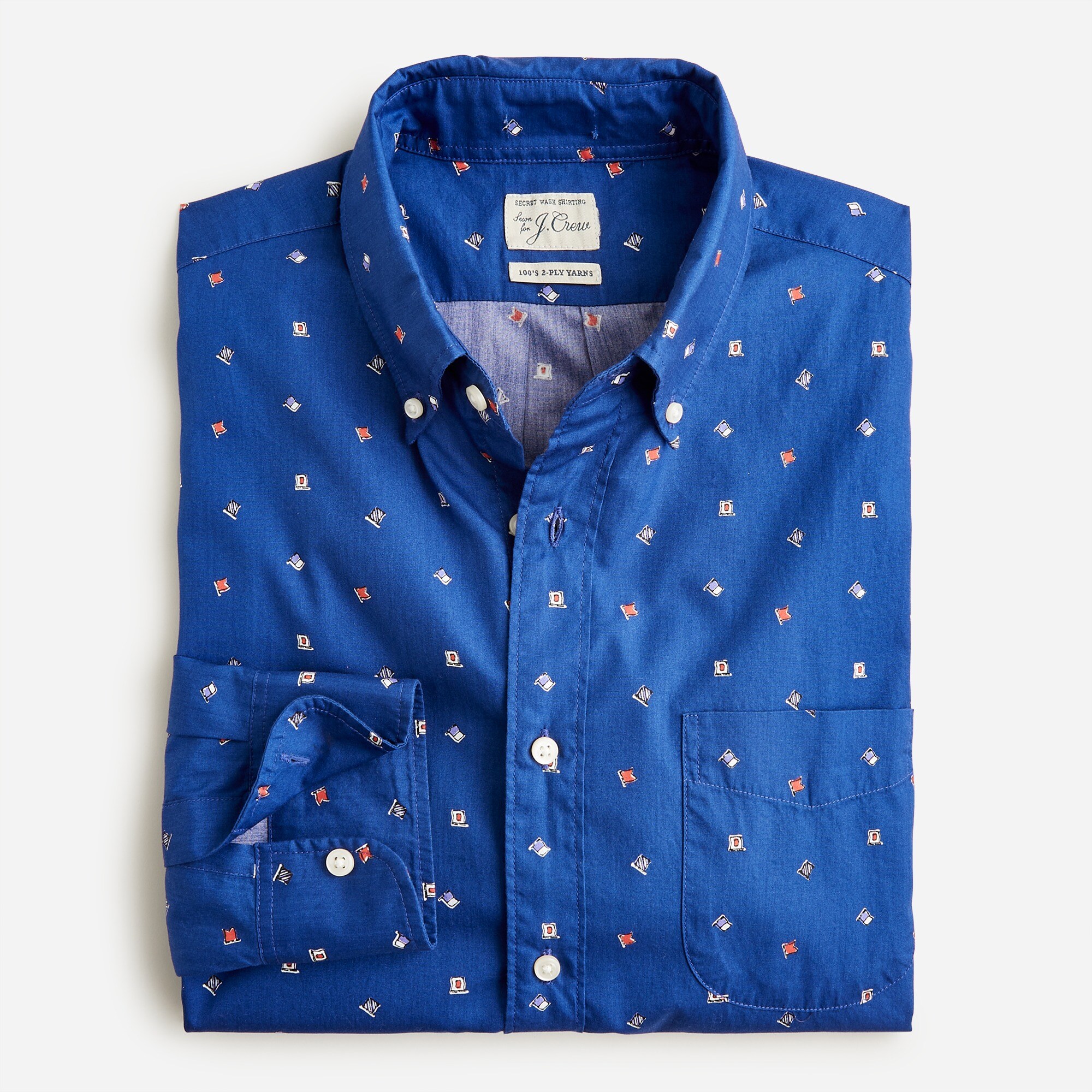 Slim Secret Wash cotton poplin shirt
