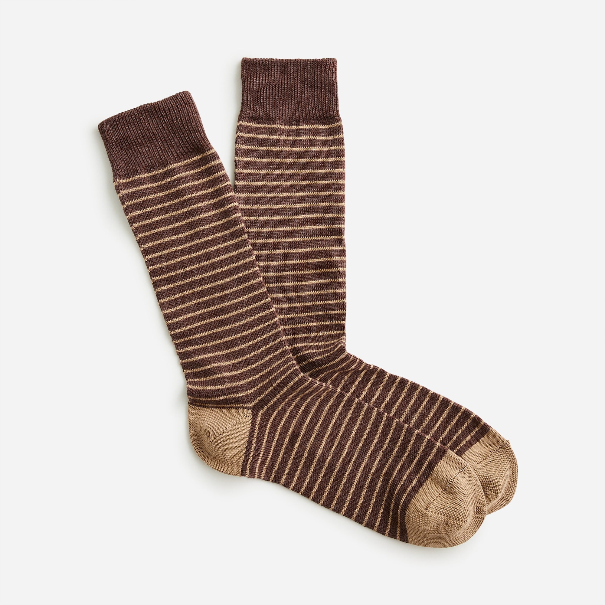 Tipped microstriped socks