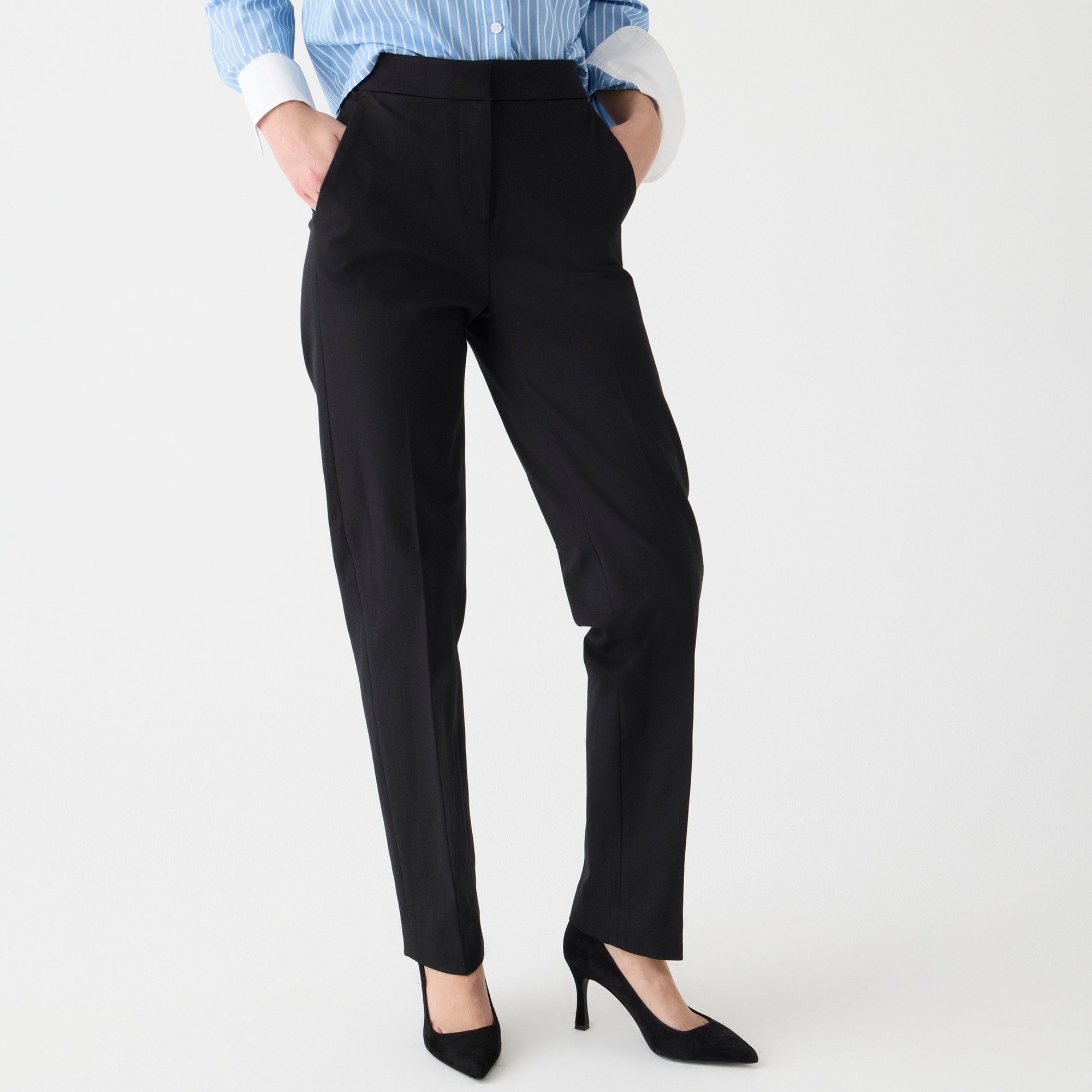 Kate straight-leg pant in bi-stretch cotton blend