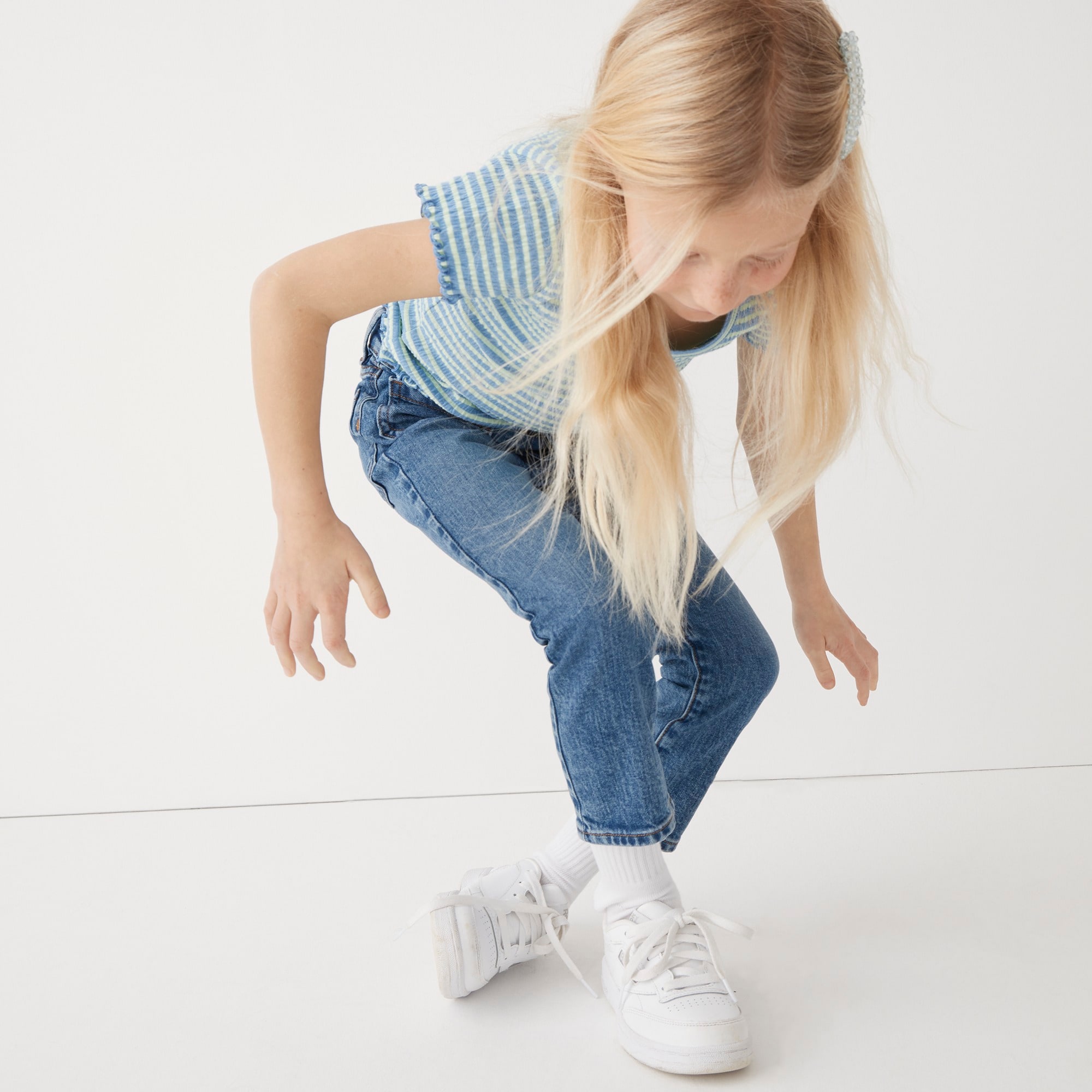 Girls' straight-leg jean in Baltic wash