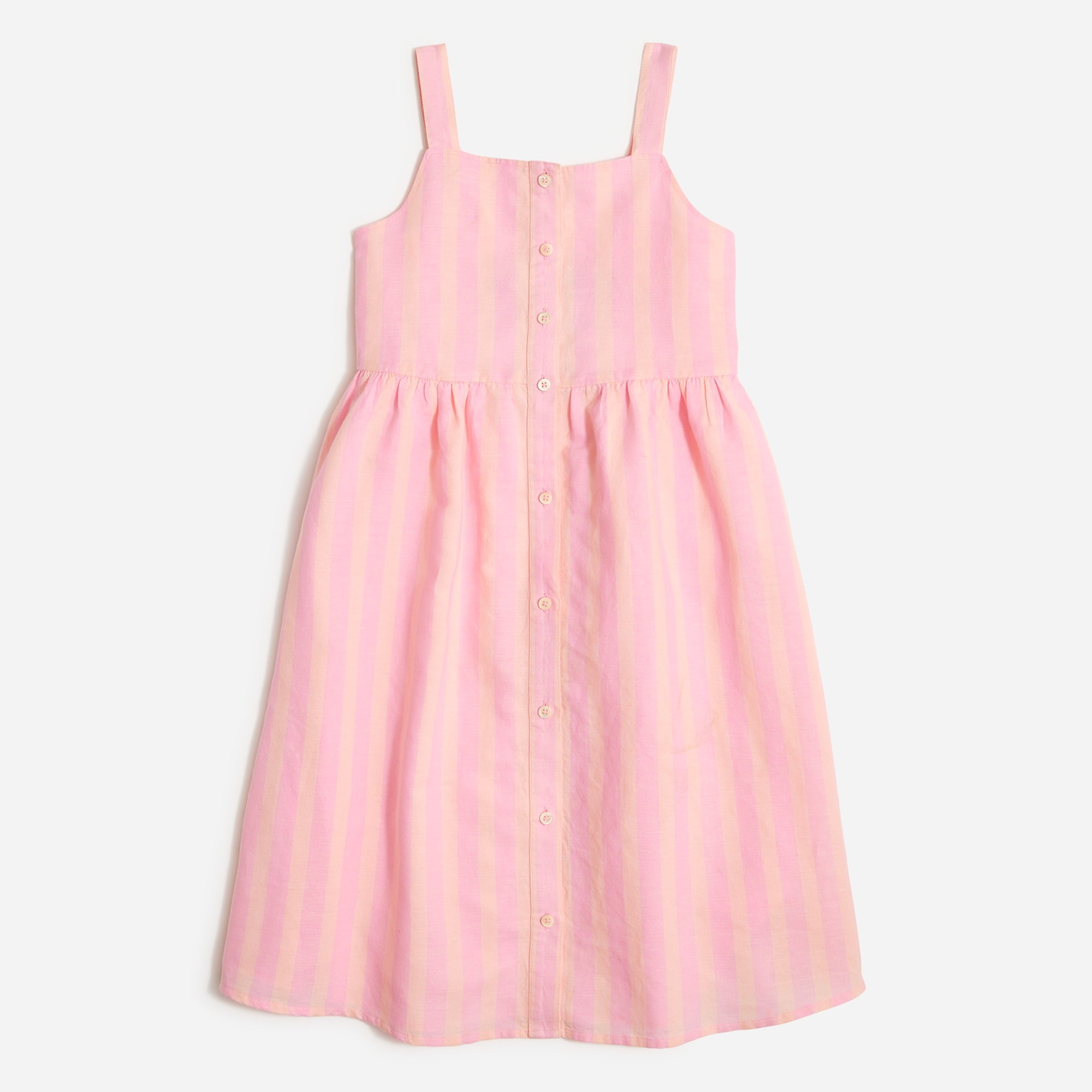 Girls' apron dress in stripe