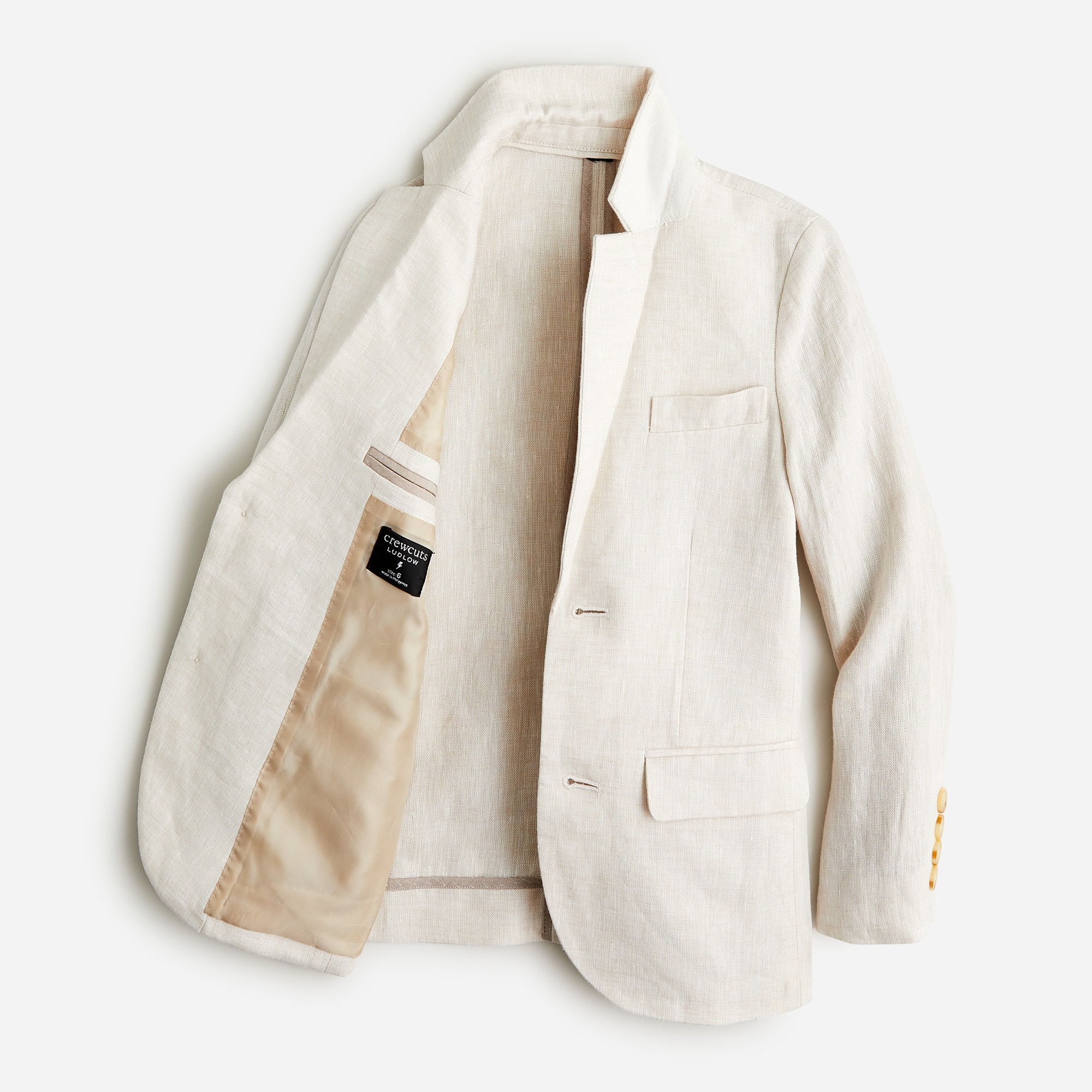 Boys' Ludlow unstructured suit jacket in linen
