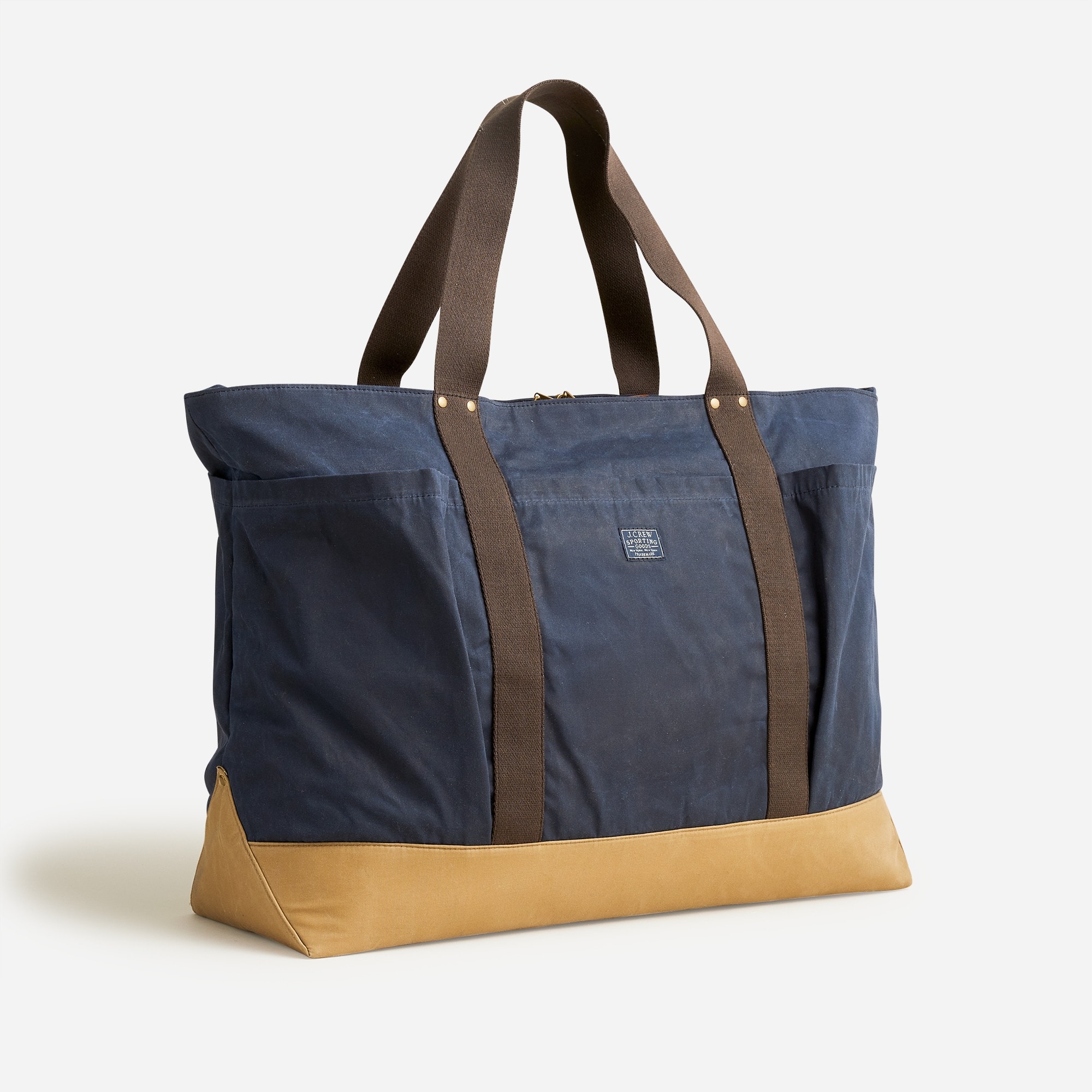 Waxed canvas tote bag