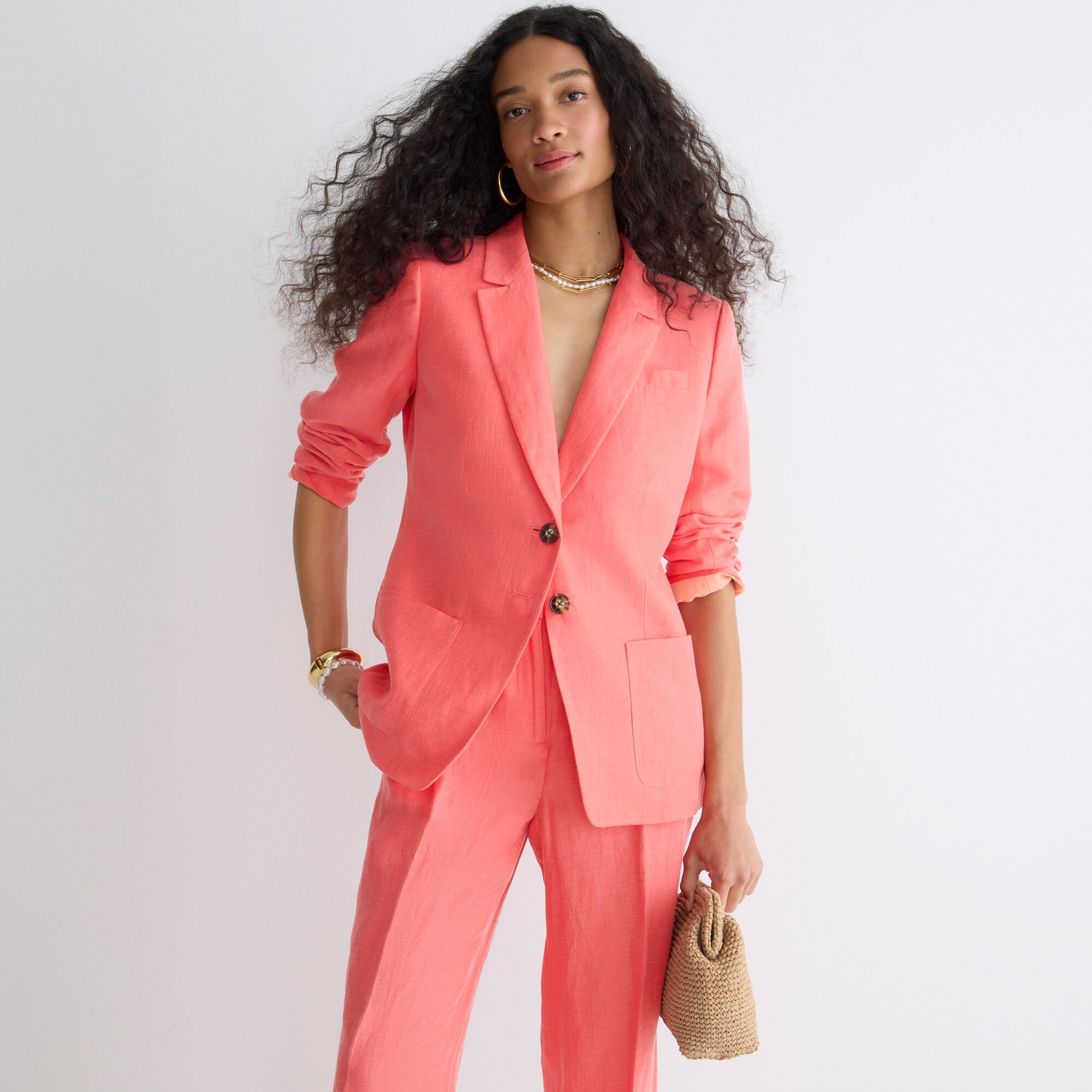 Helena blazer in Chelsea linen-cupro blend