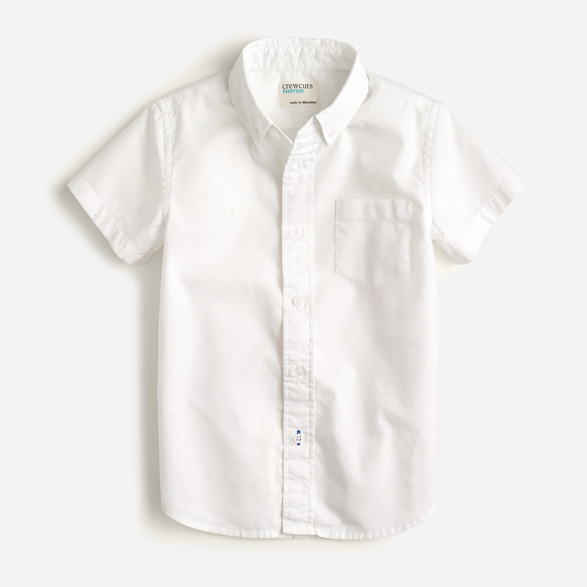 Kids' short-sleeve stretch poplin button-down