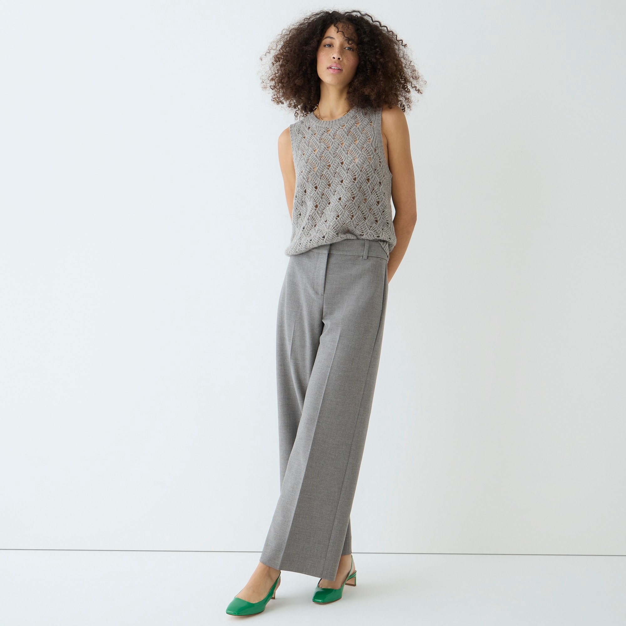 Sydney wide-leg pant in four-season stretch
