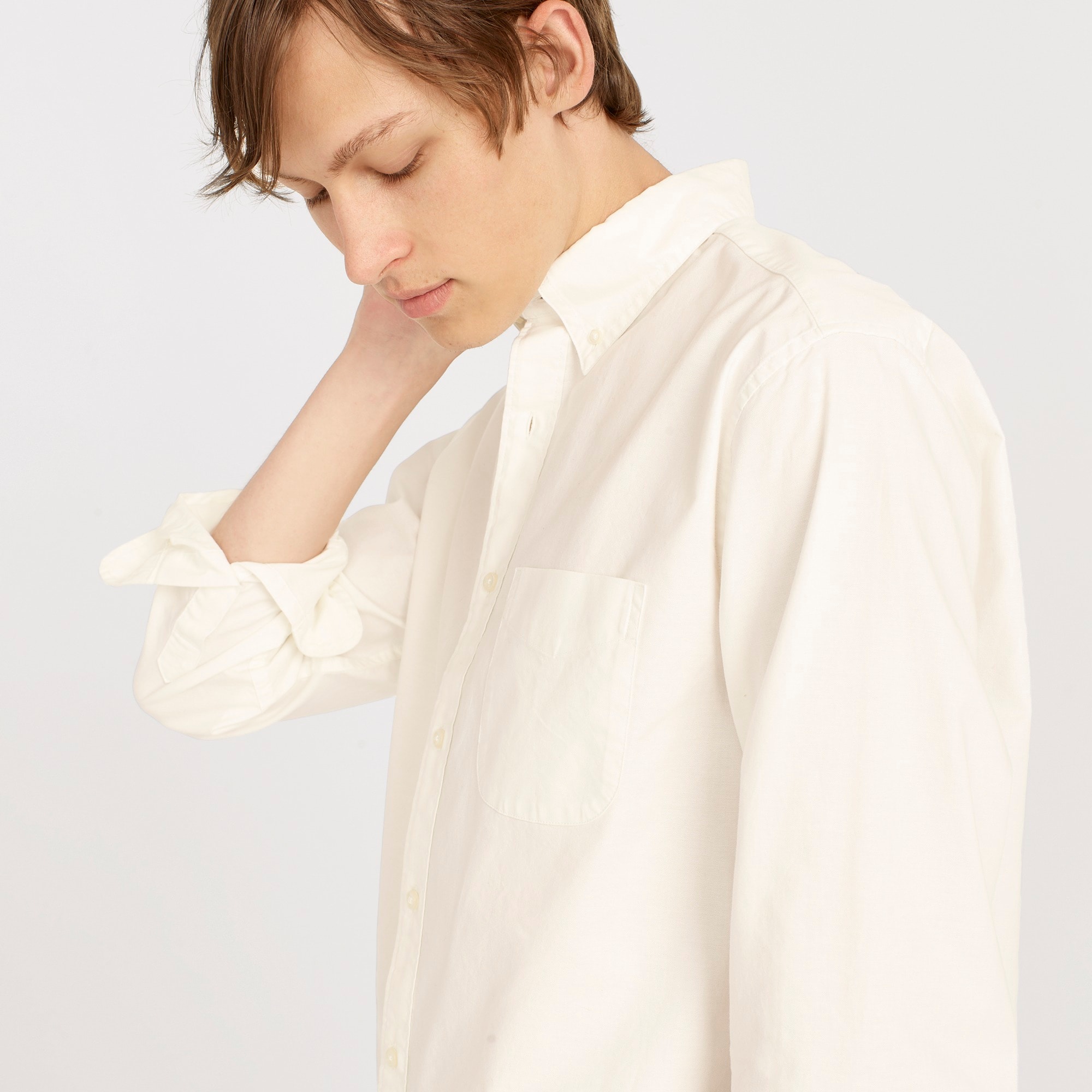 Relaxed Broken-in organic cotton oxford shirt