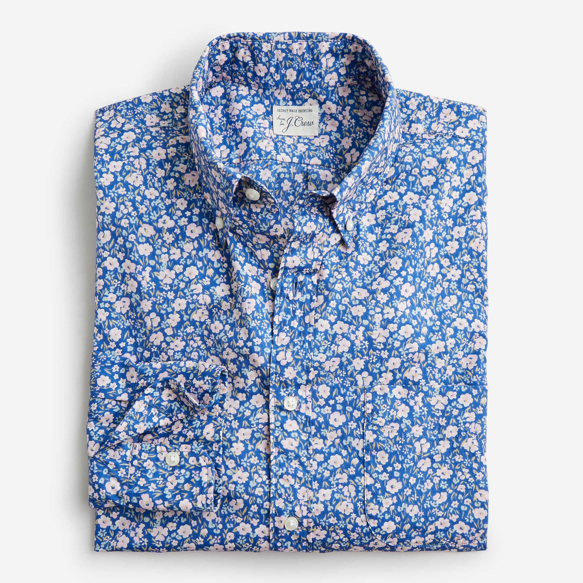 Slim Secret Wash cotton poplin shirt