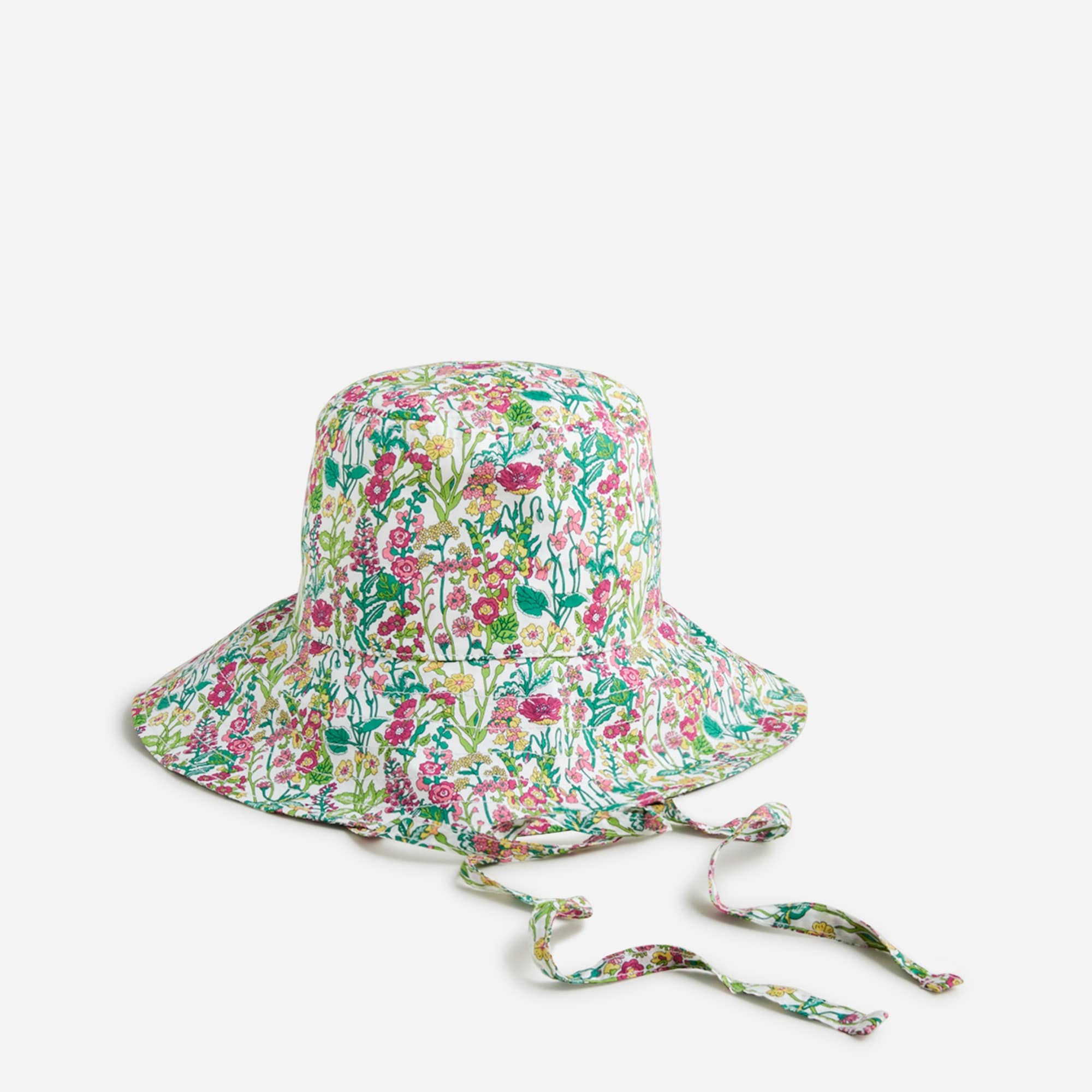 Canvas bucket hat with ties in Liberty® fabrics