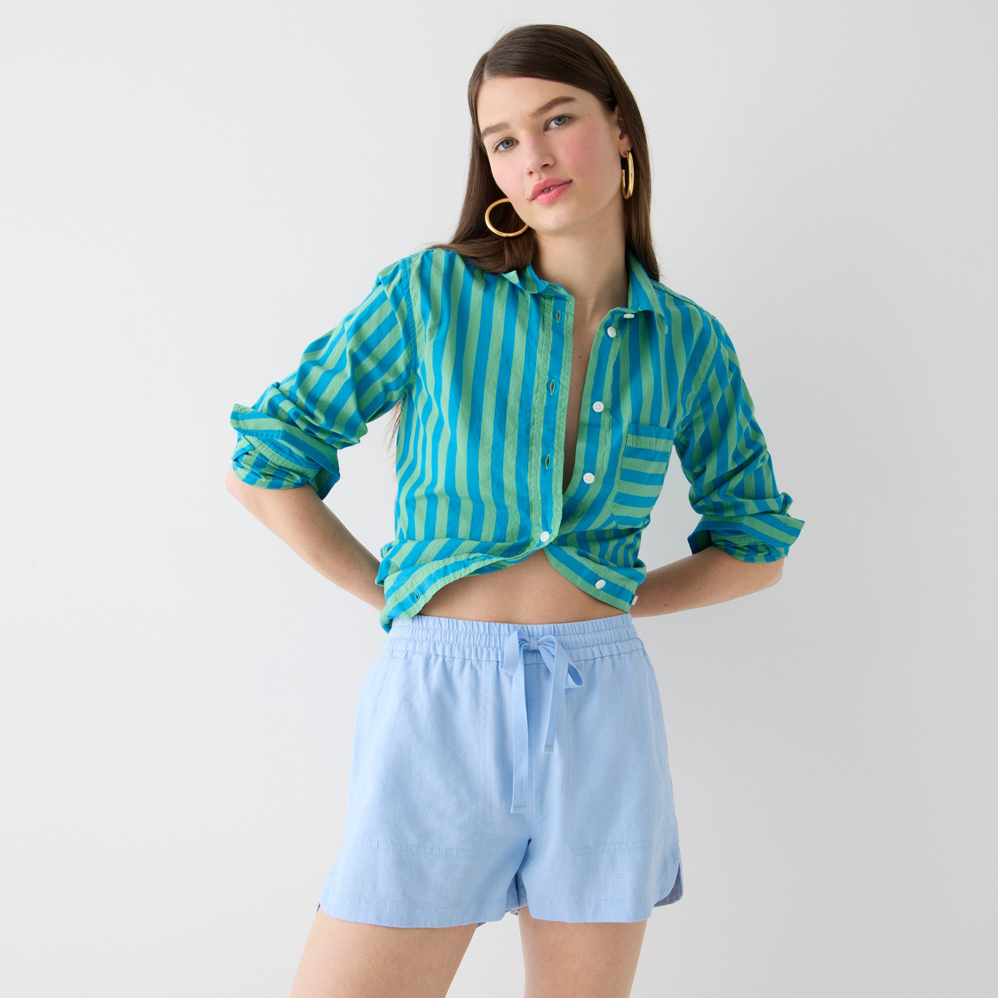 New seaside short in linen blend