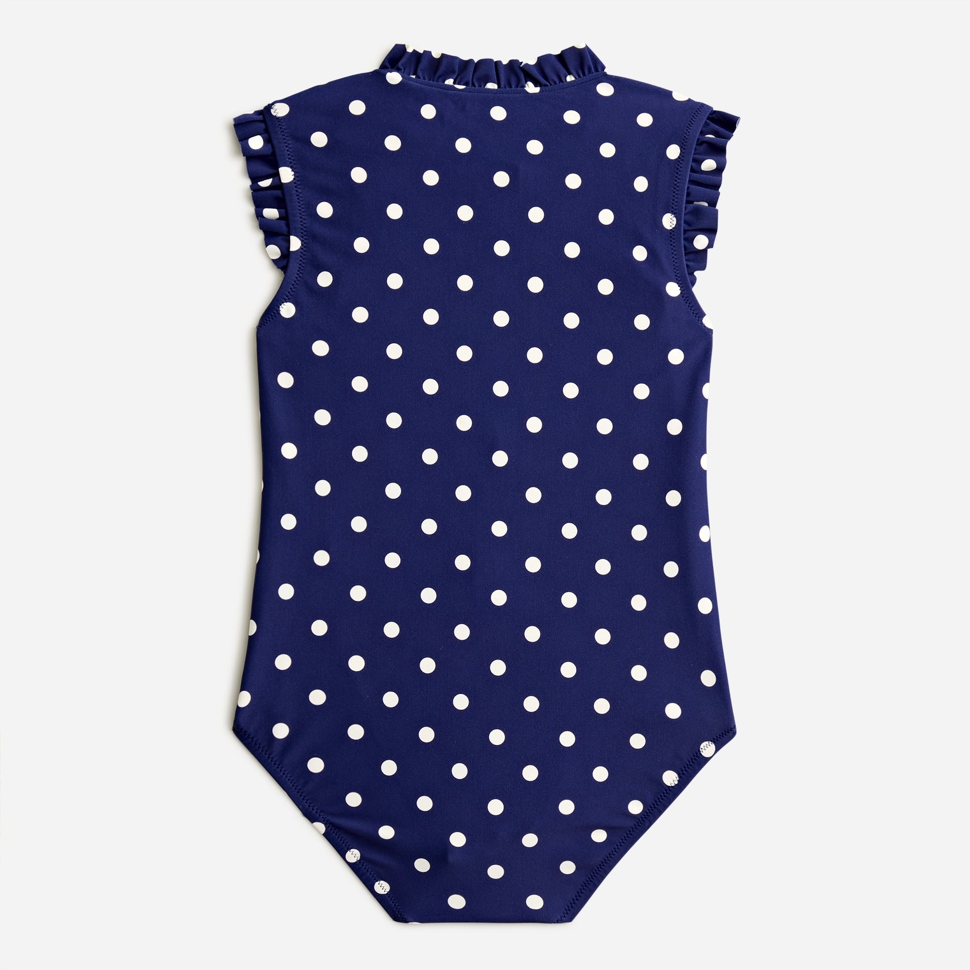 Girls zip-up one-piece swimsuit with UPF 50+
