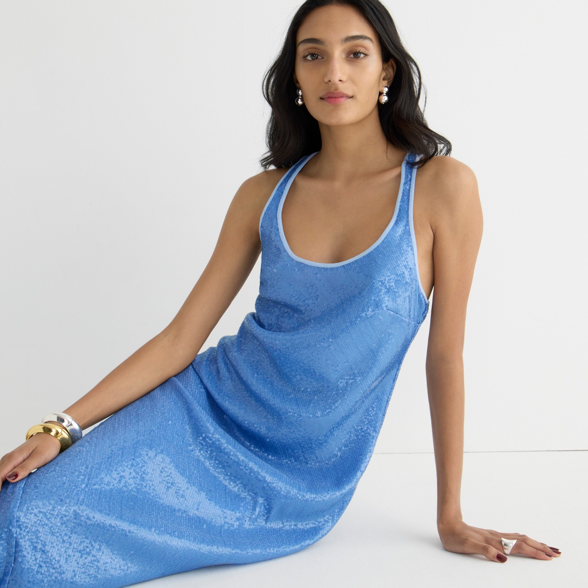 Collection limited-edition Alicia sequin racerback slip dress