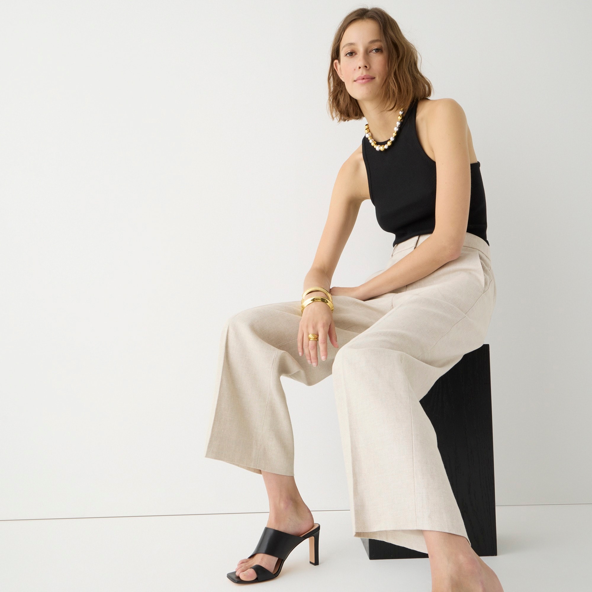 Sydney pant in stretch linen blend