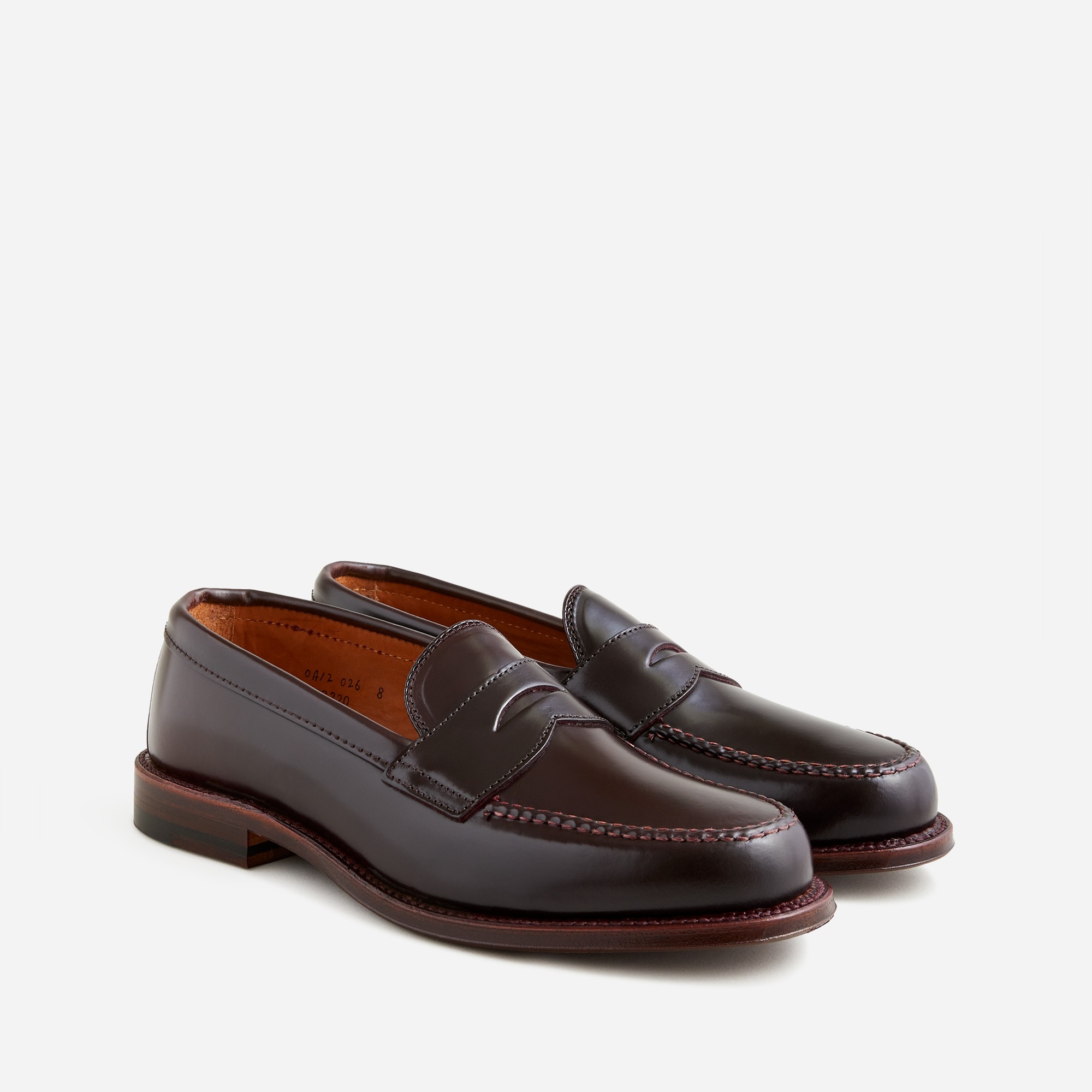 Alden for J.Crew cordovan penny loafers
