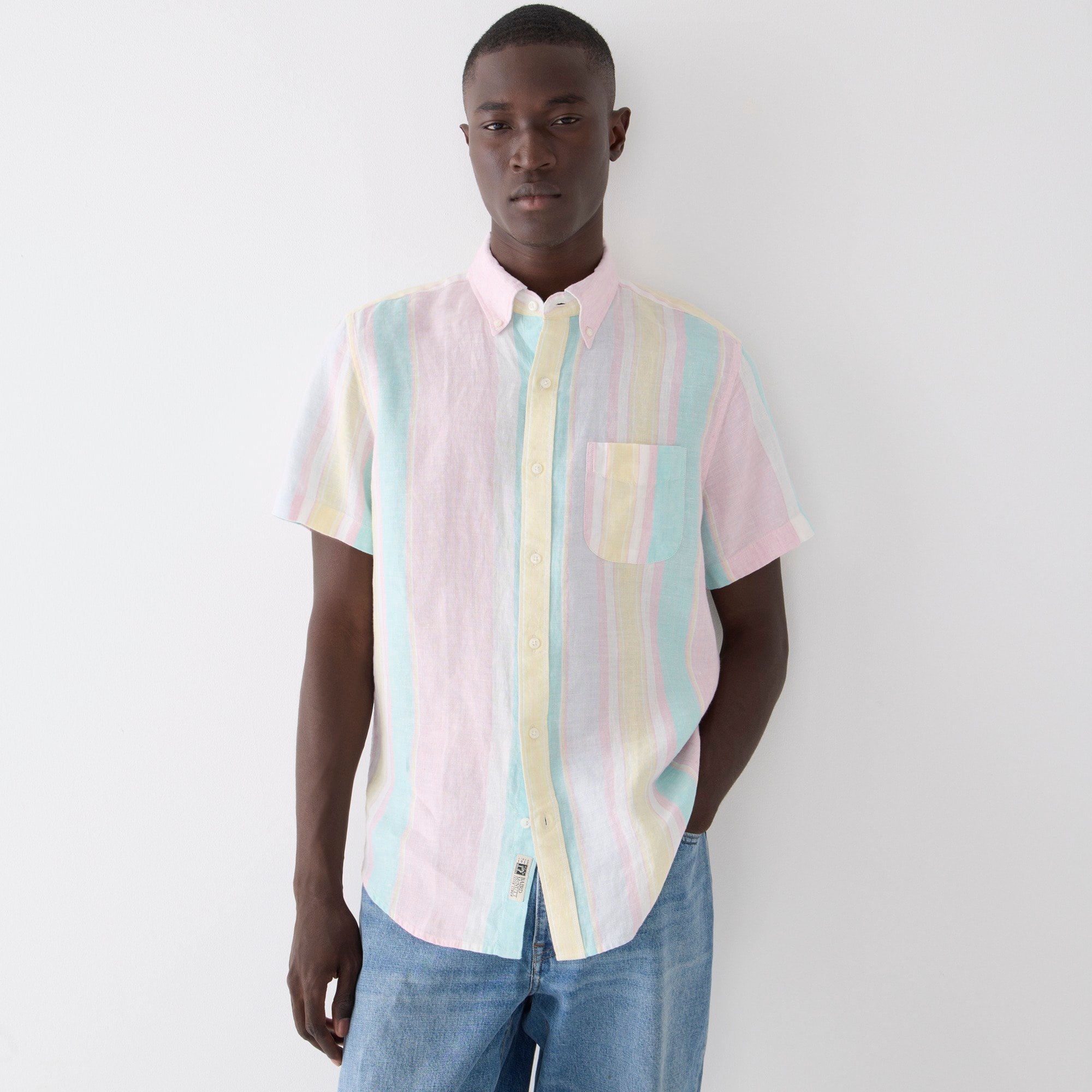 Short-sleeve Baird McNutt Irish linen shirt