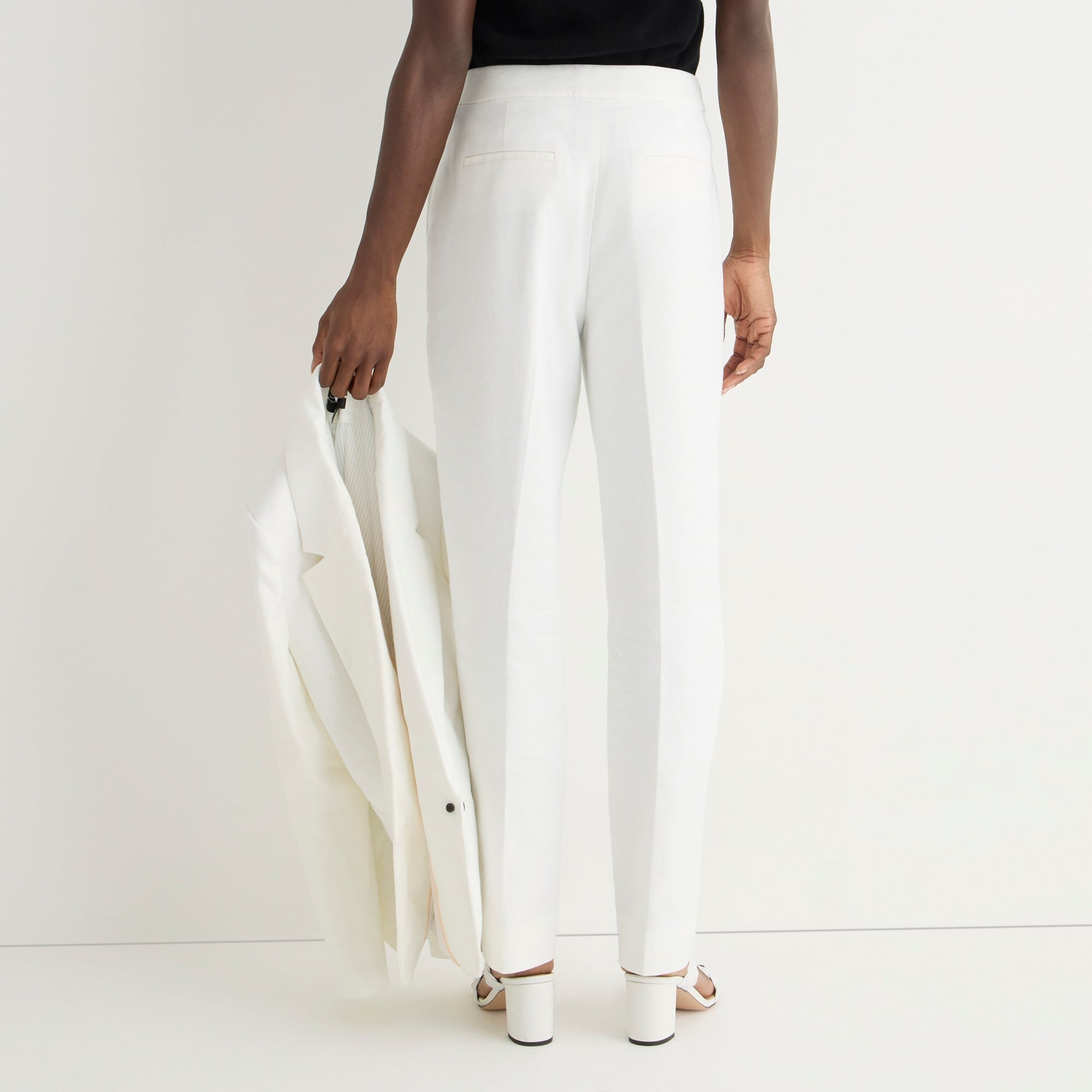 Kate straight-leg pant in stretch linen blend