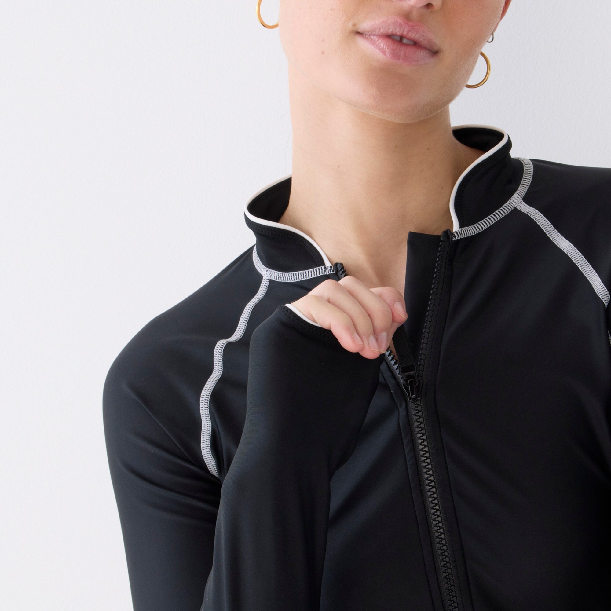 Long-sleeve full-zip rash guard