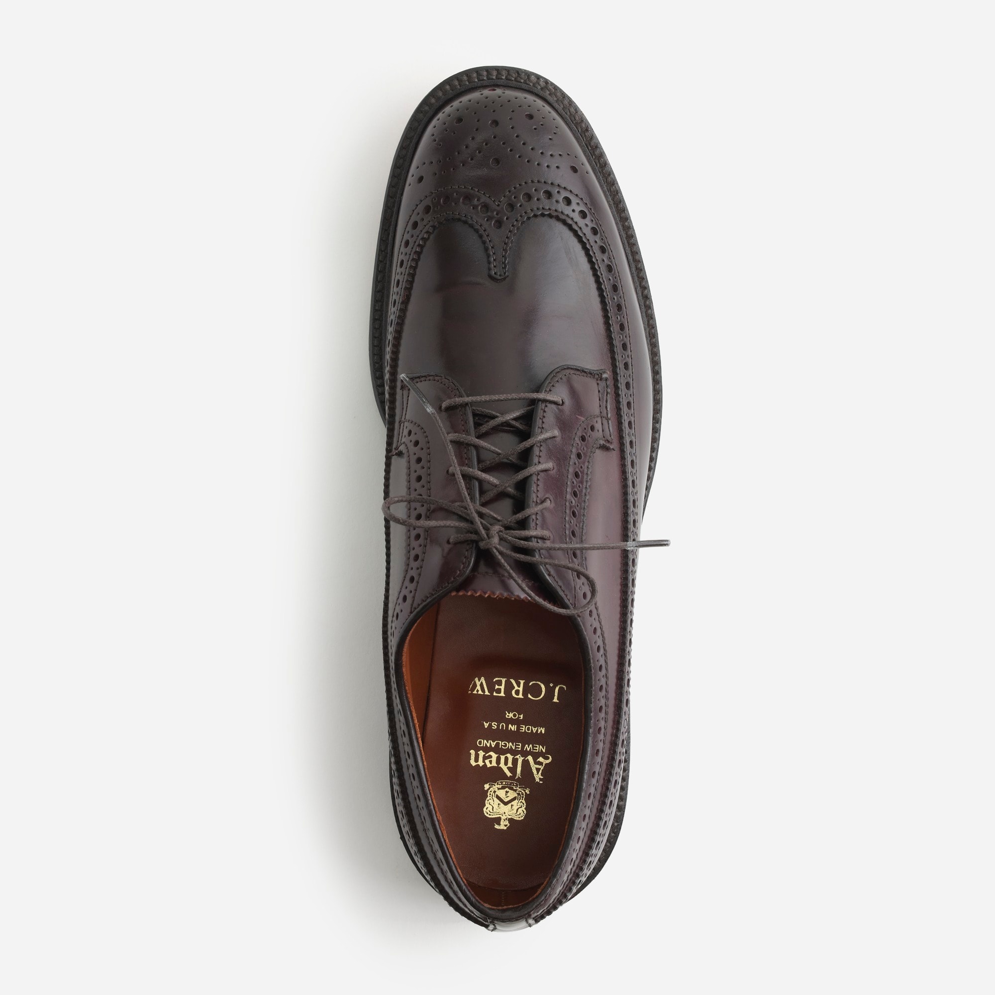 Alden for J.Crew shell cordovan longwing bluchers