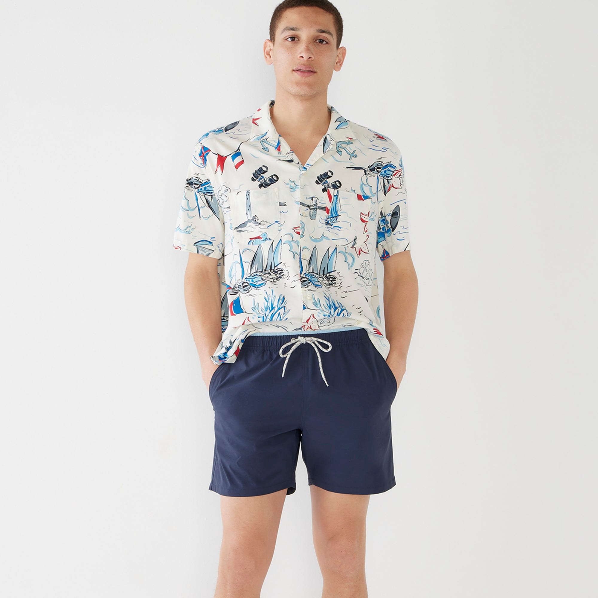 6'' stretch tipped swim trunk with ECONYL® nylon