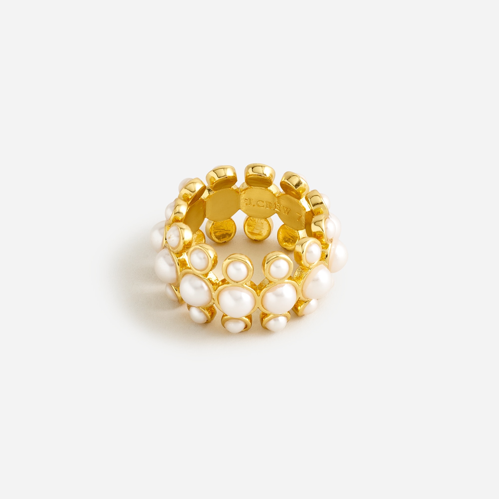 Layered pearl ring