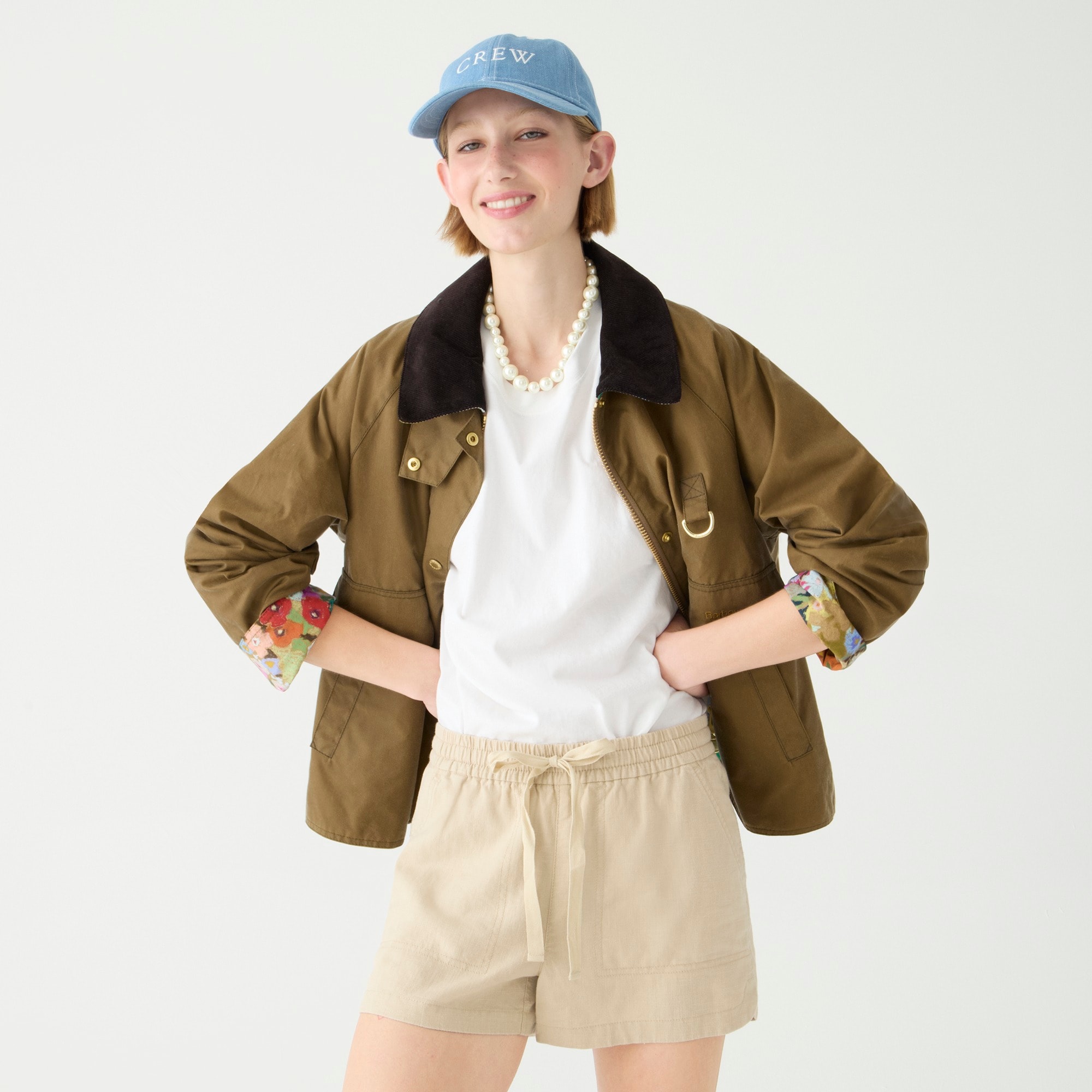 New seaside short in linen blend