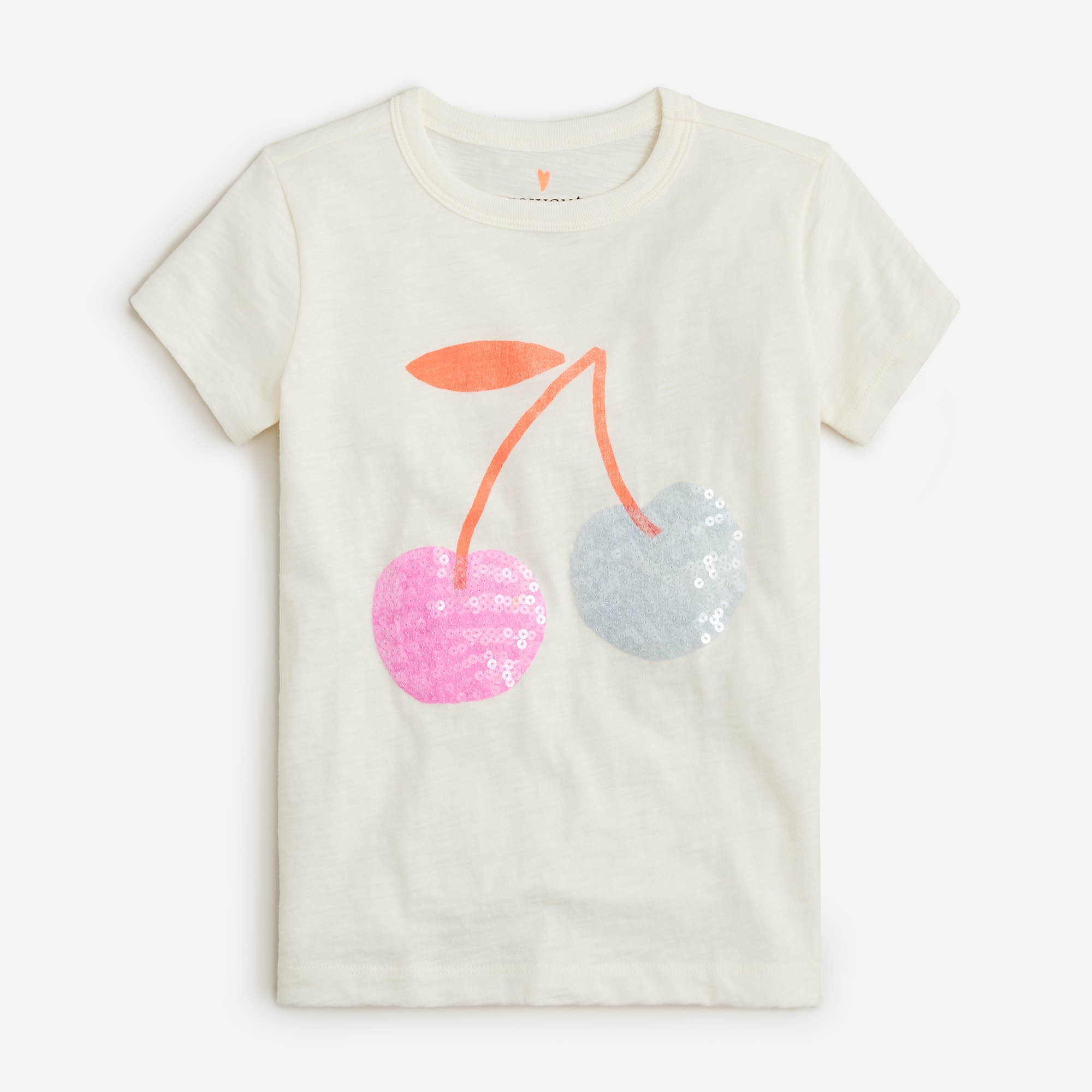 Girls' sequin cherry graphic T-shirt