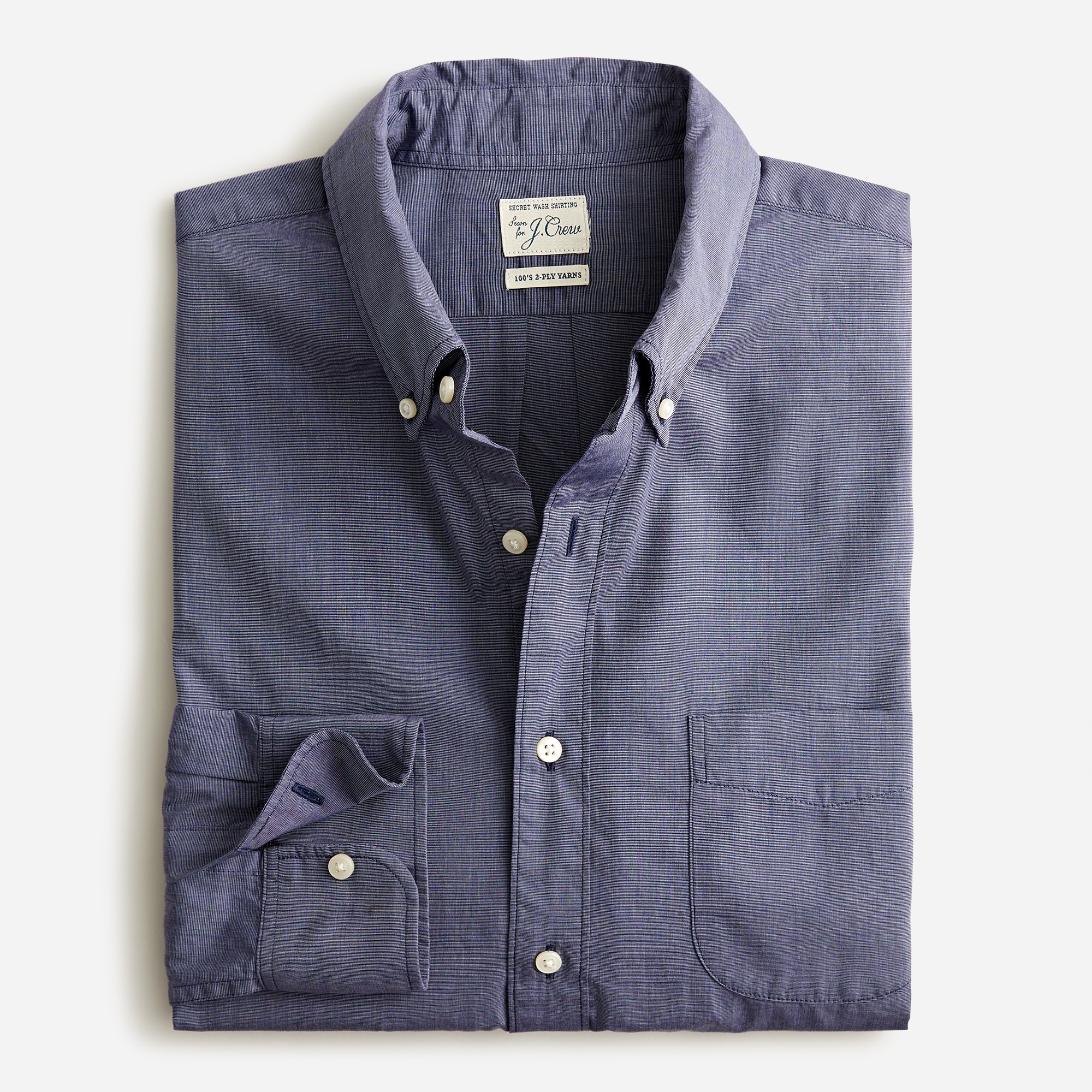 Secret Wash cotton poplin shirt