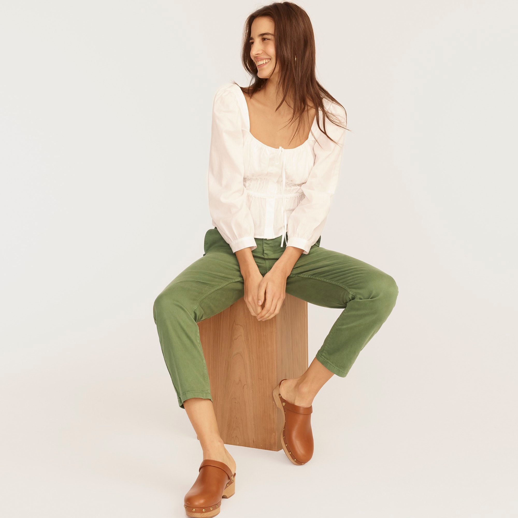 Vintage slim-straight stretch chino pant