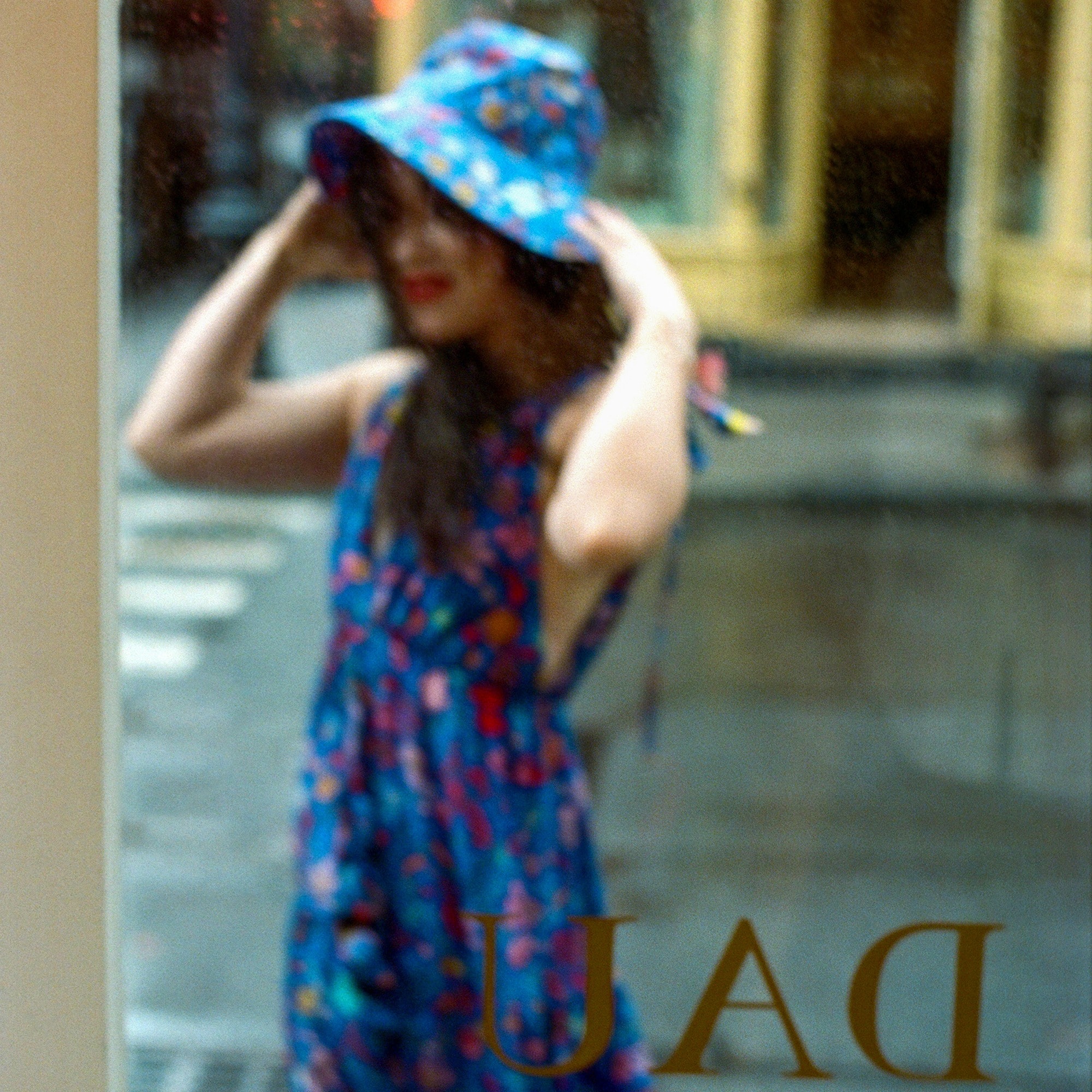 Dauphinette X J.Crew bucket hat in Cornucopia floral