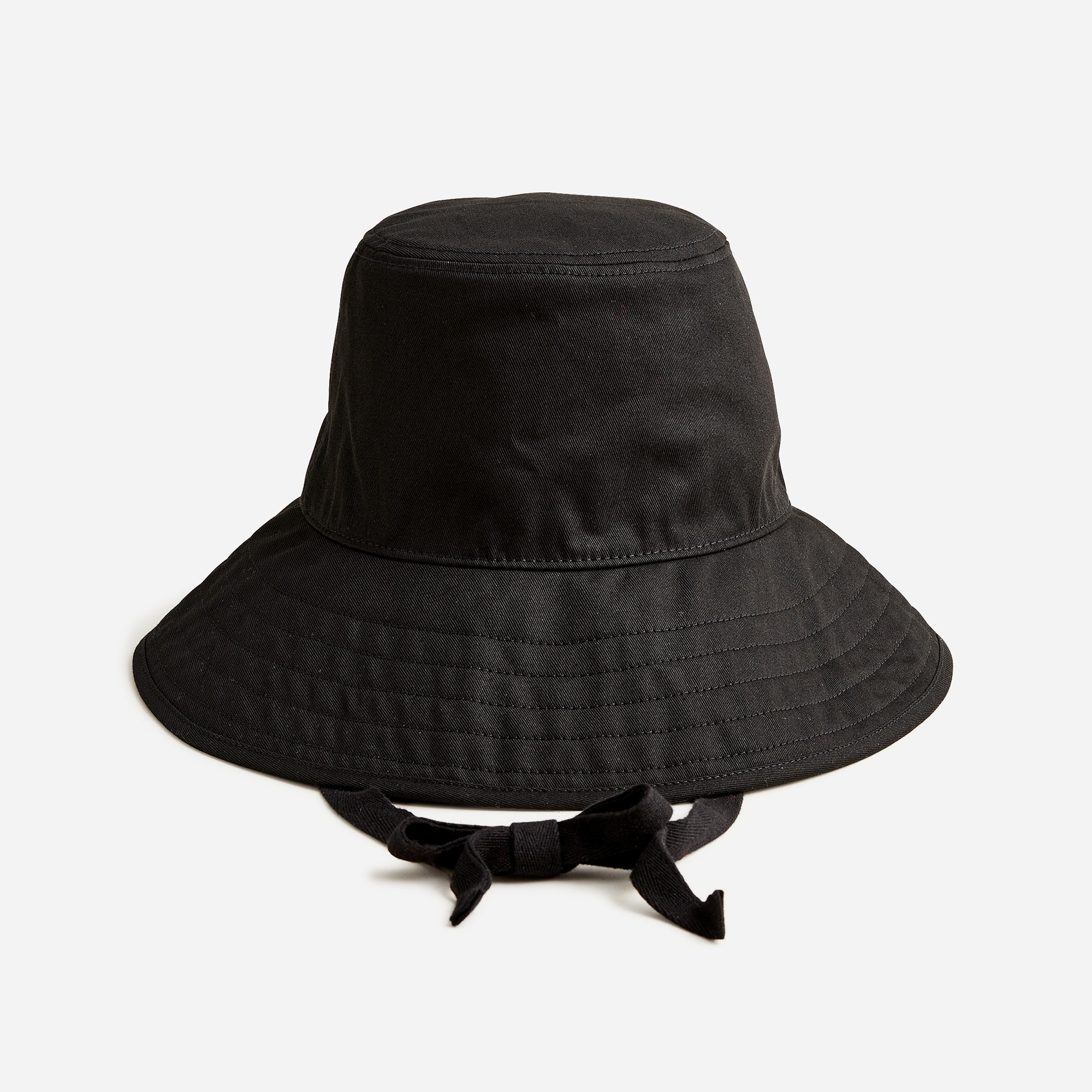 Bucket hat with ties