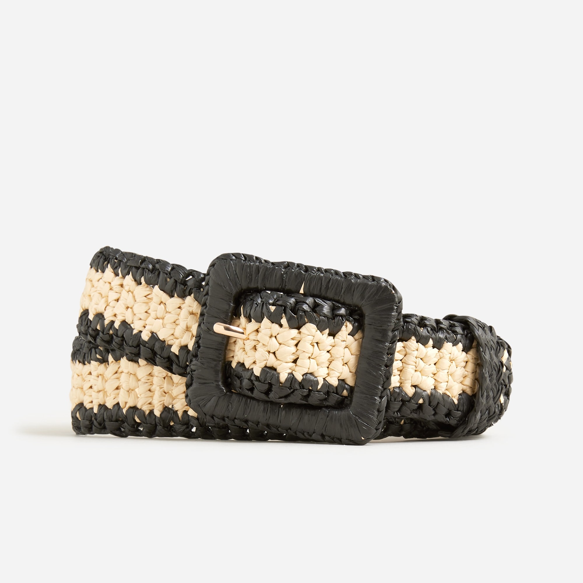 Woven square buckle belt