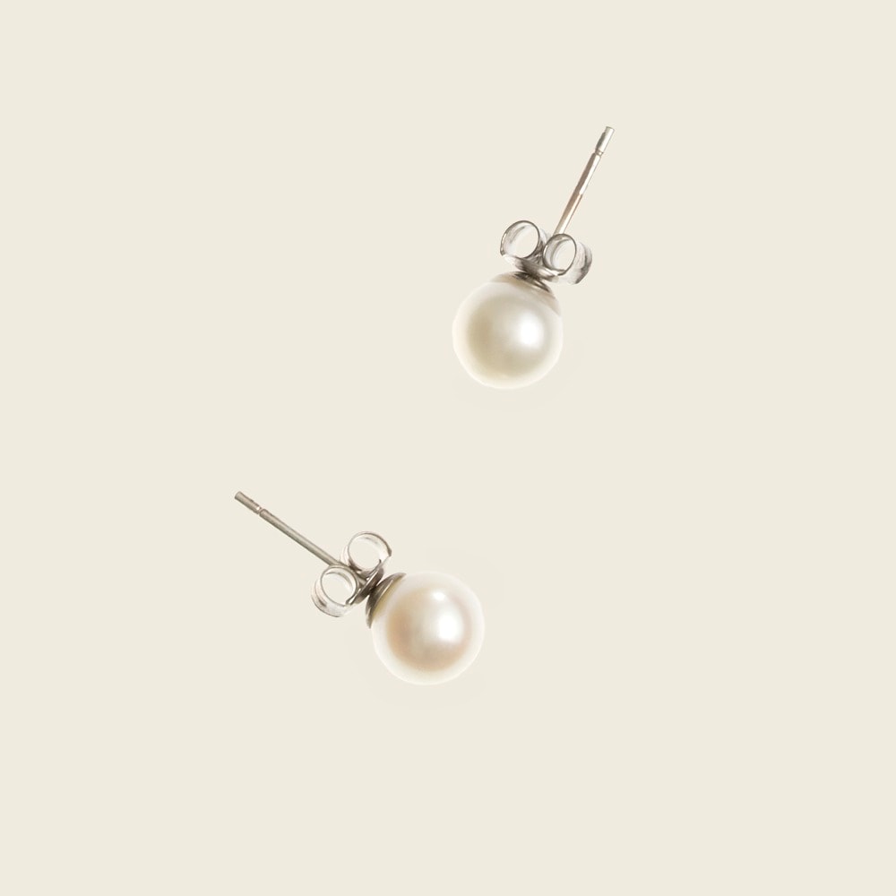 Pearl stud earrings