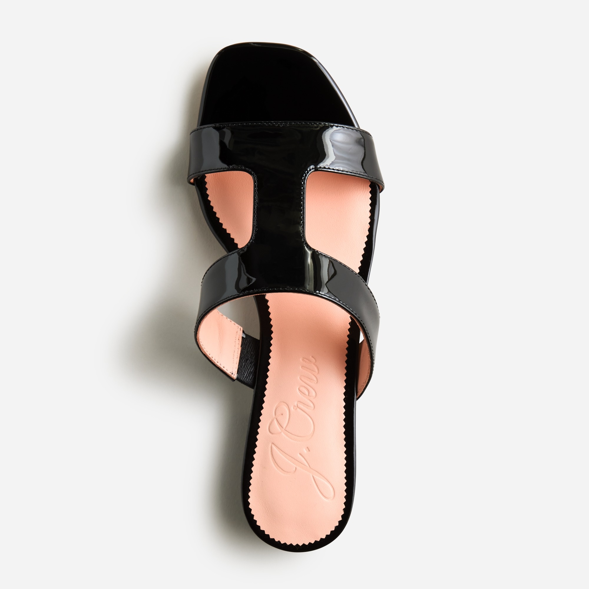 Hazel cutout sandals in patent leather