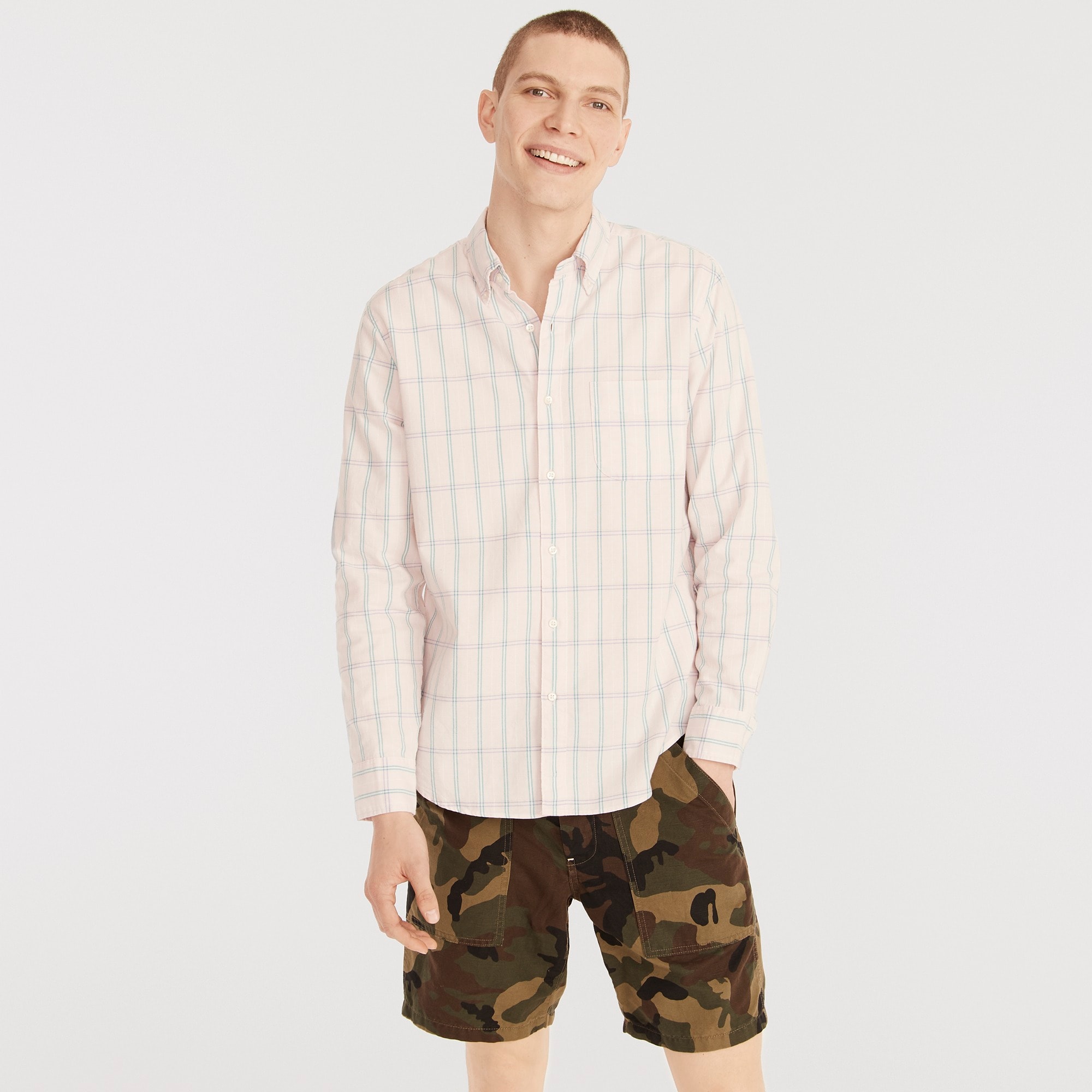 Slim Broken-in organic cotton oxford shirt