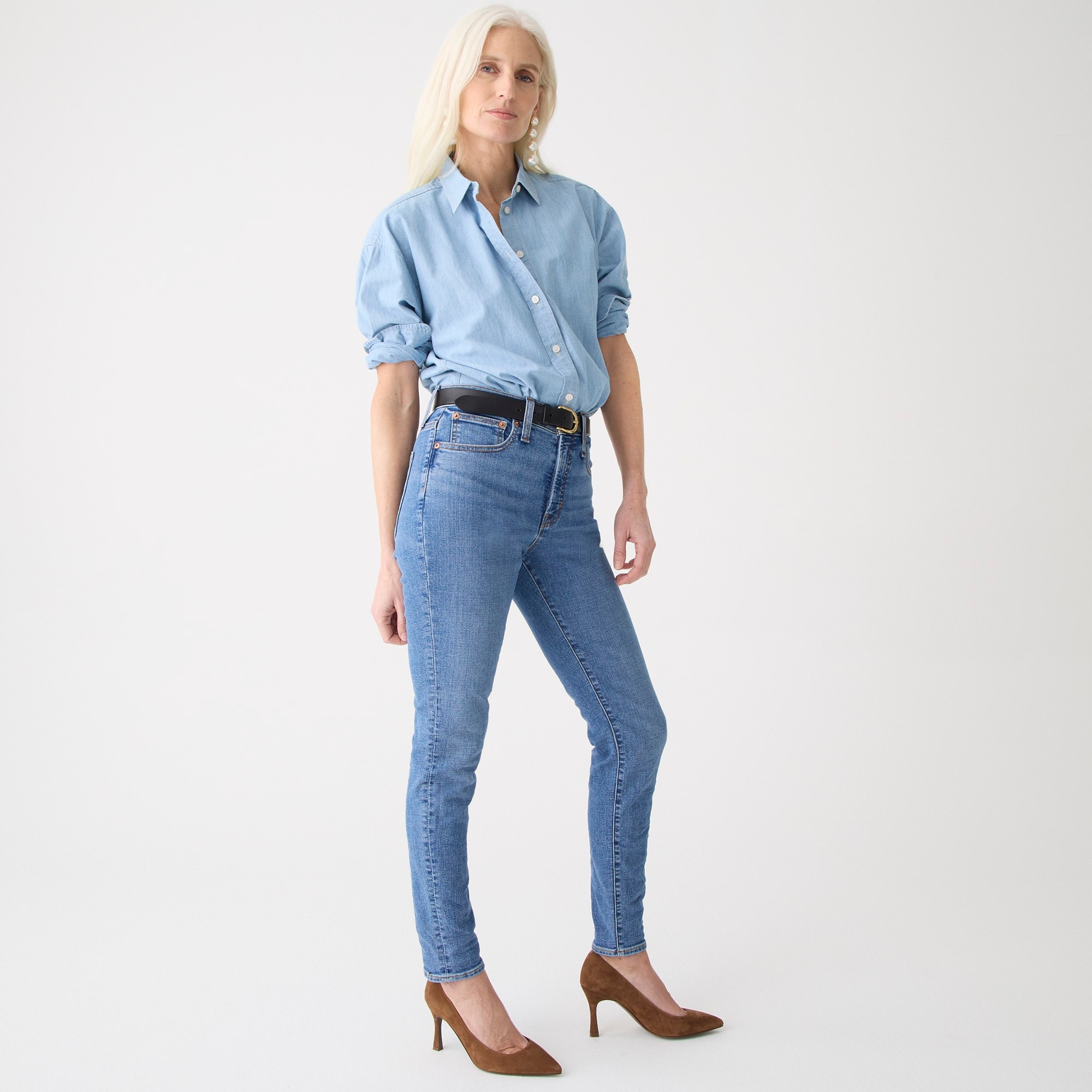 9" toothpick jean in Bluebell wash