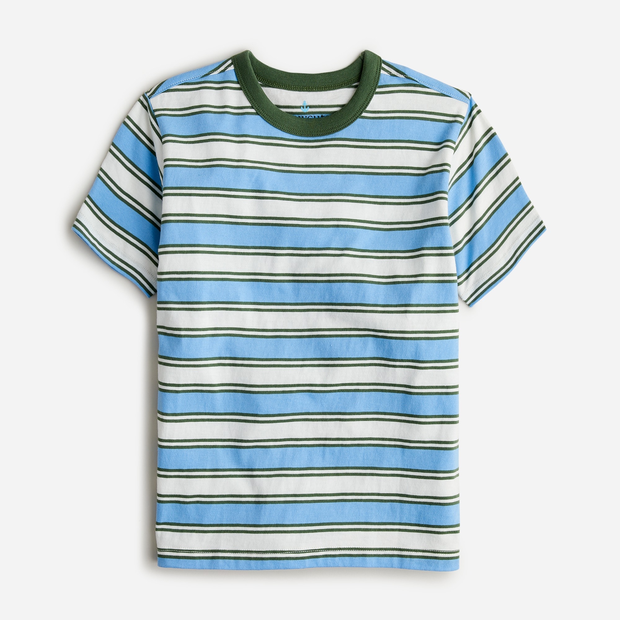 Boys' short-sleeve pocket T-shirt in bright stripe