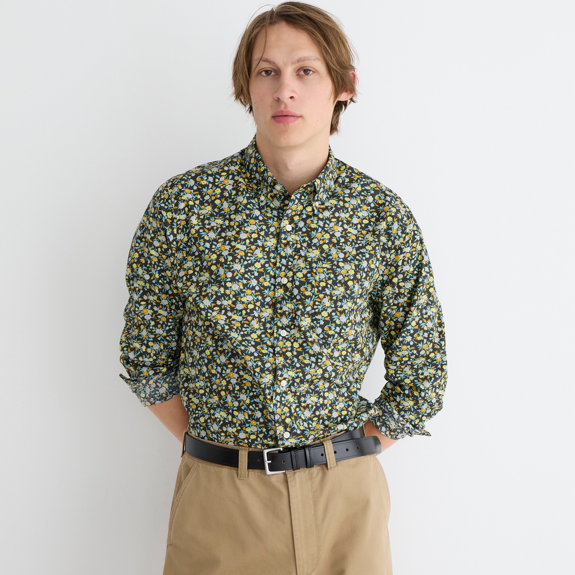 Slim Secret Wash cotton poplin shirt