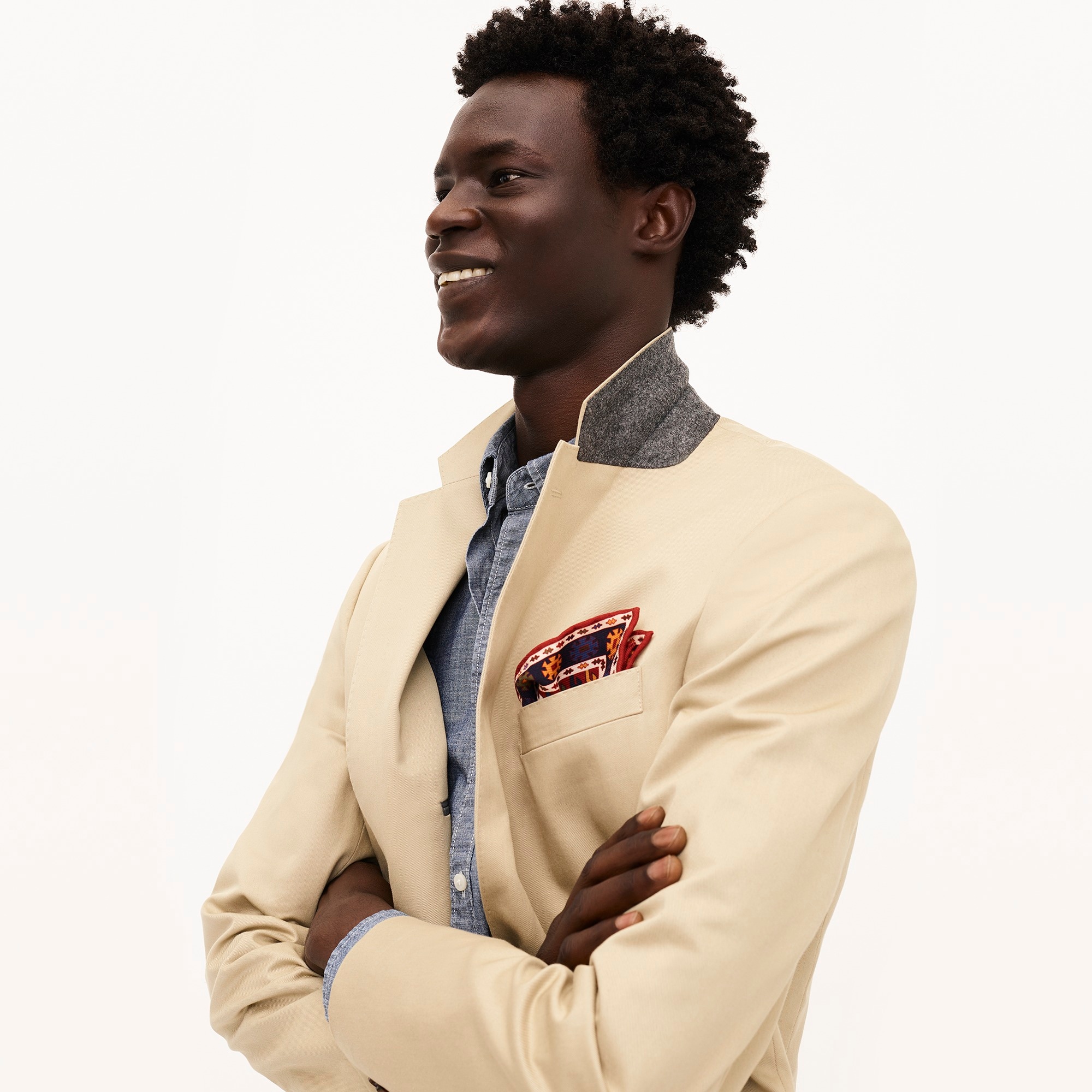 Ludlow Slim-fit suit jacket in Italian chino