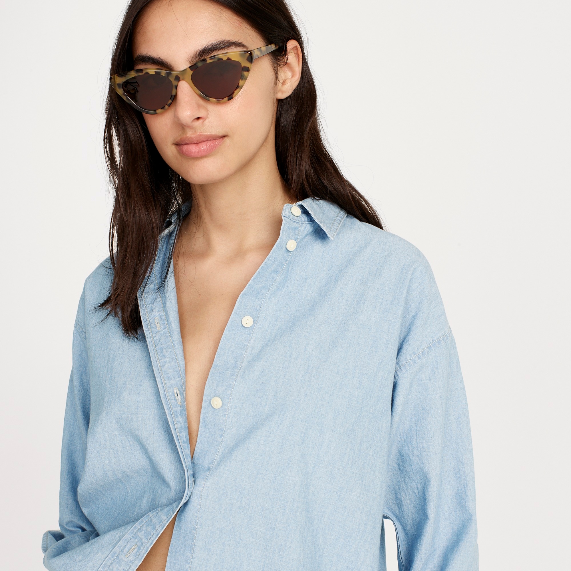 Relaxed-fit chambray shirt
