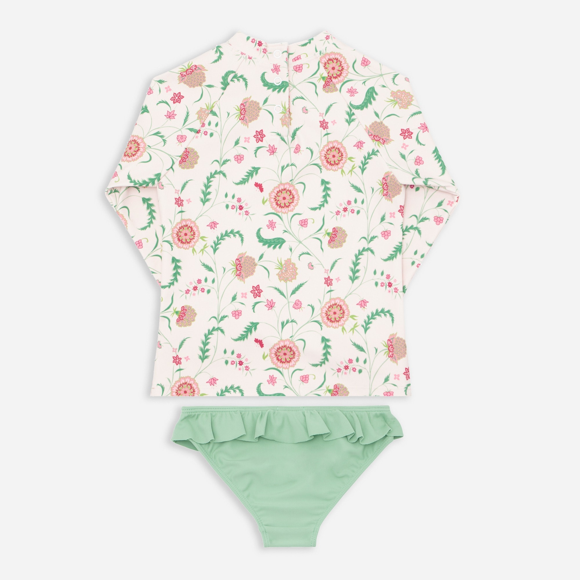 Girls' minnow rash guard set