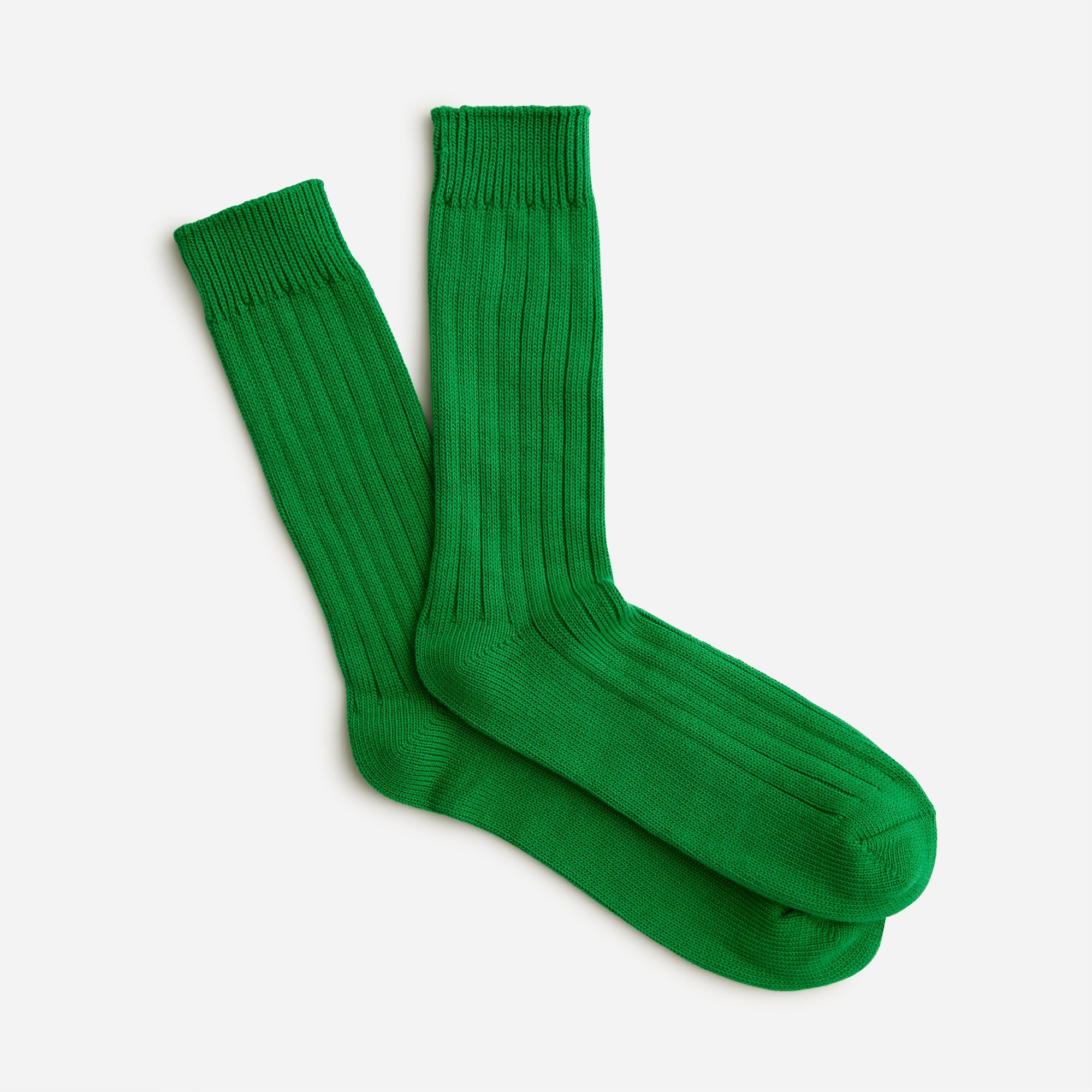 Ribbed cotton-blend socks