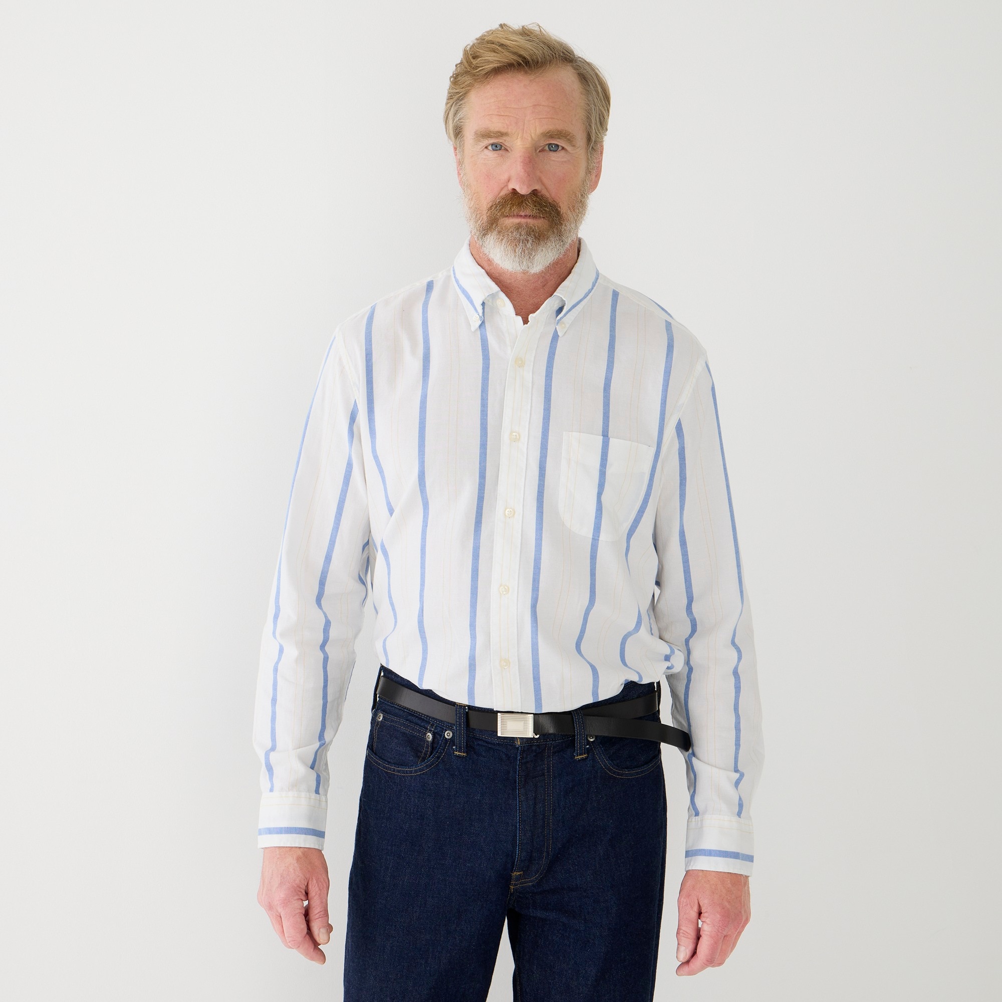 Broken-in organic cotton oxford shirt