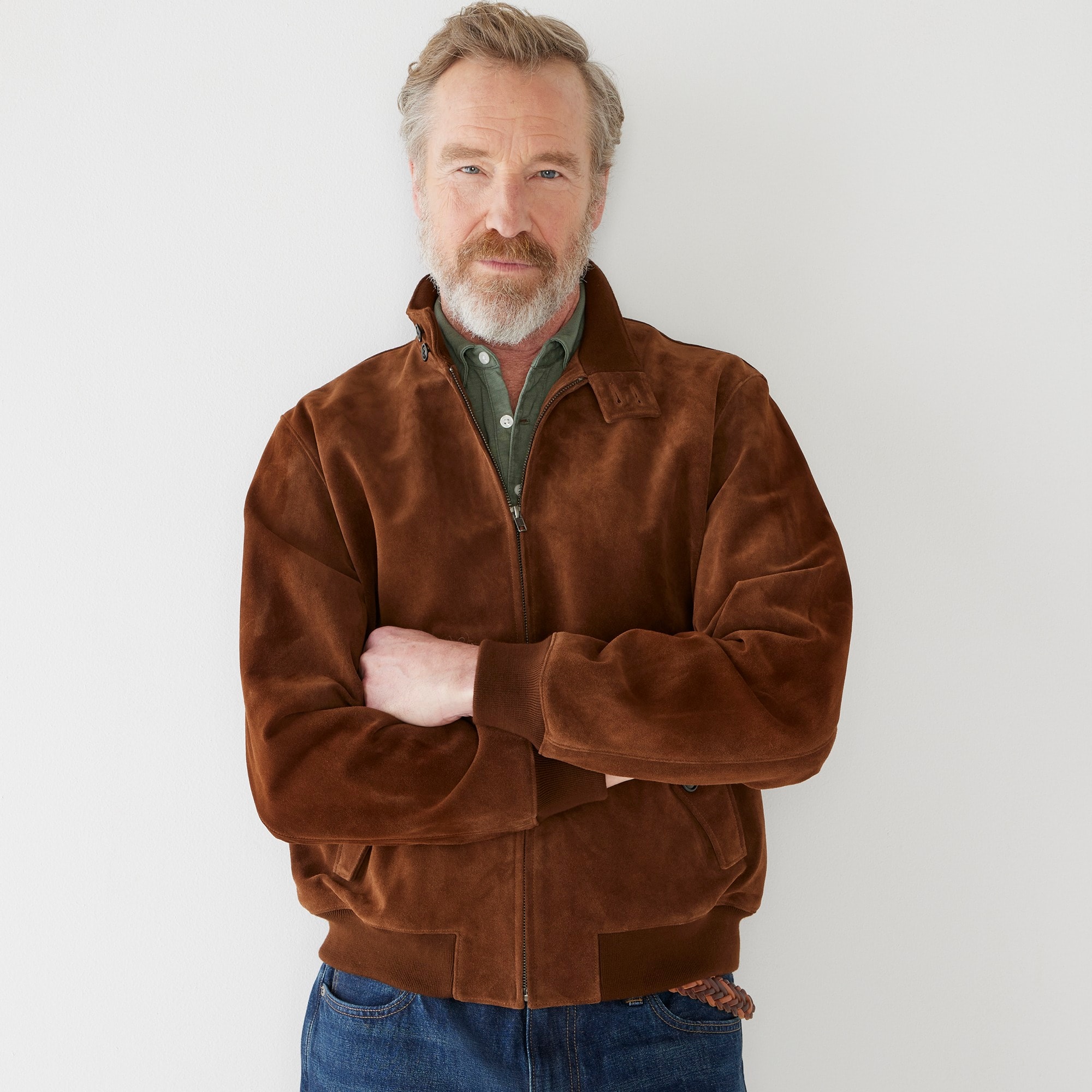Limited-edition Harrington jacket in Italian suede
