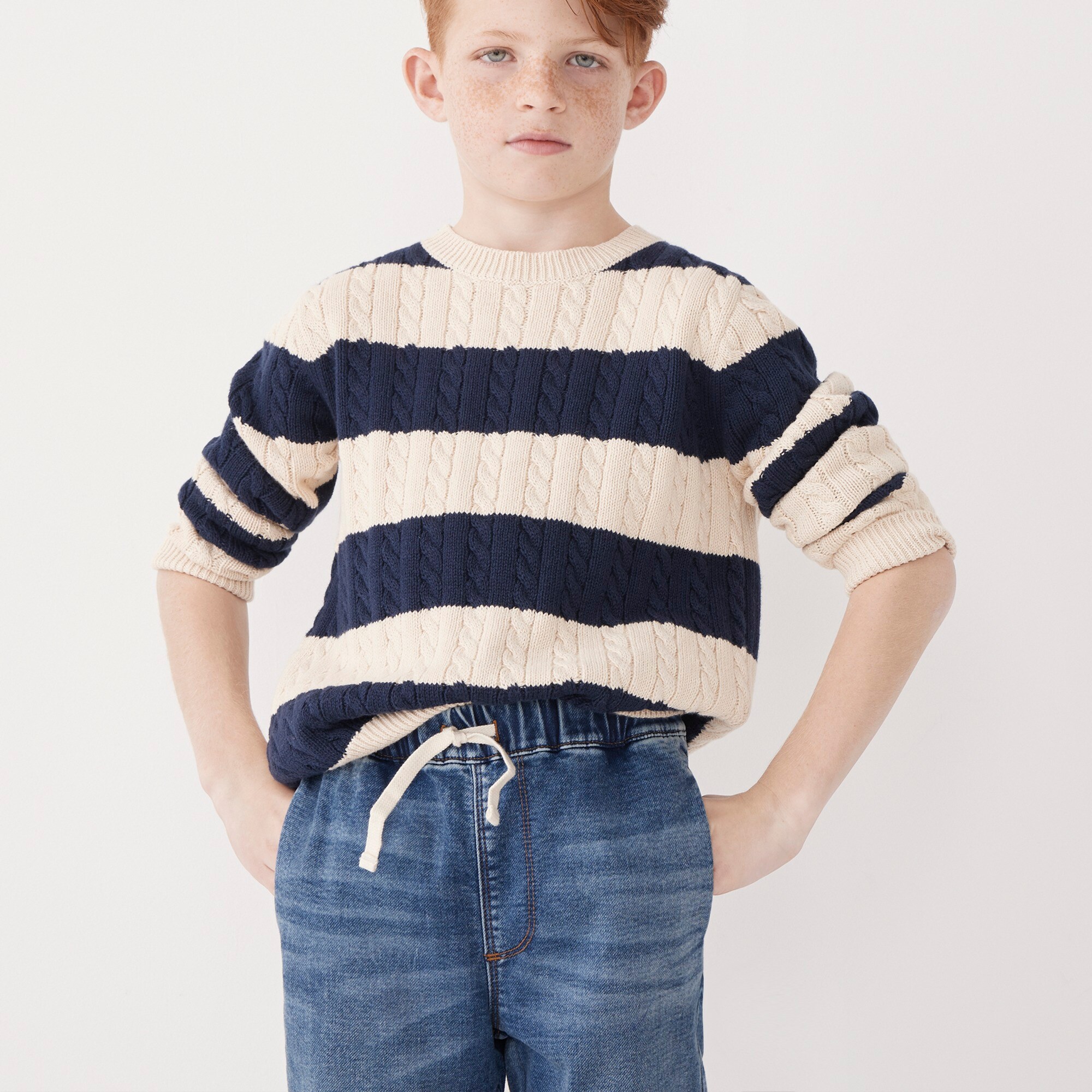 Boys' pull-on jean in Caspian wash