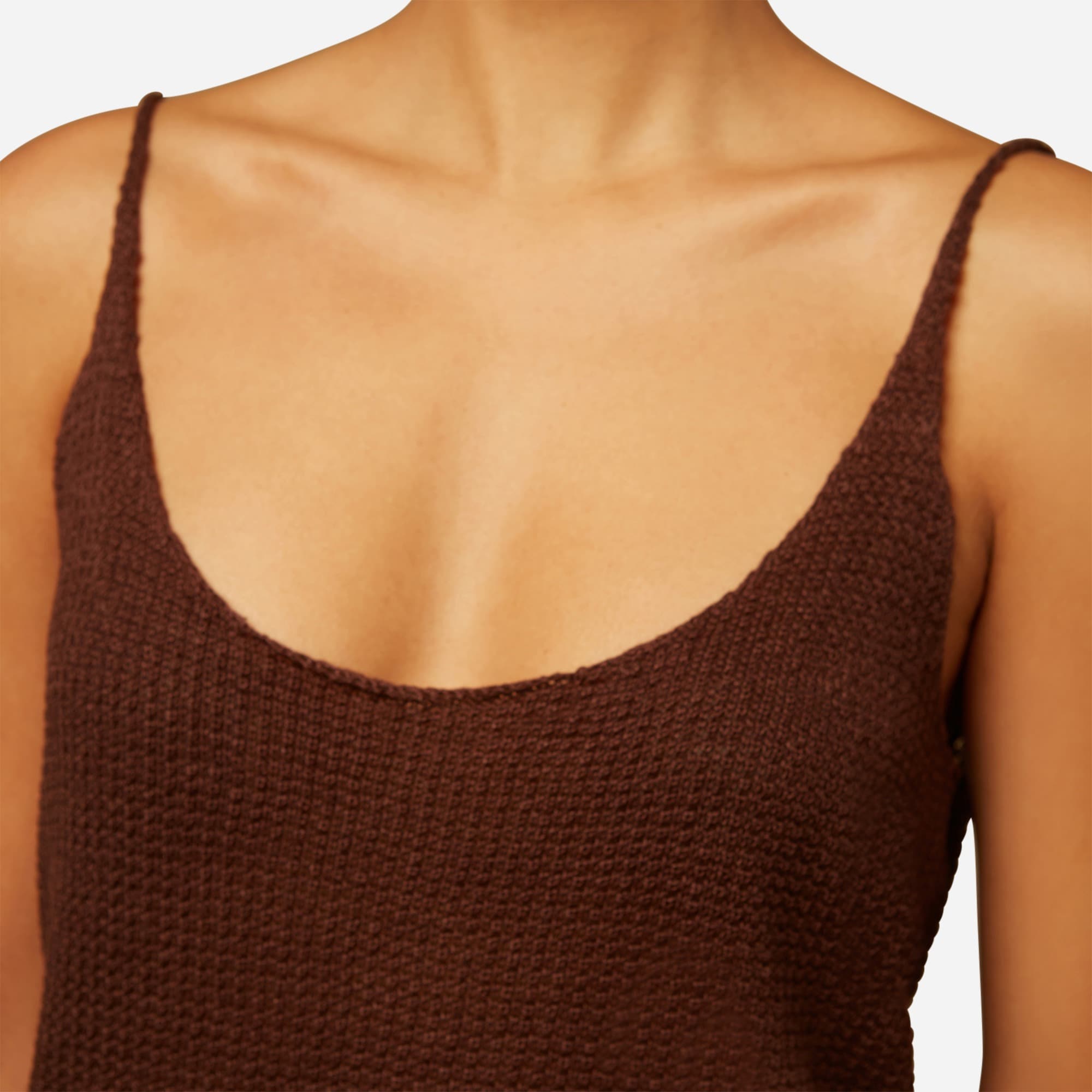 Onia textured linen scoop sweater-tank