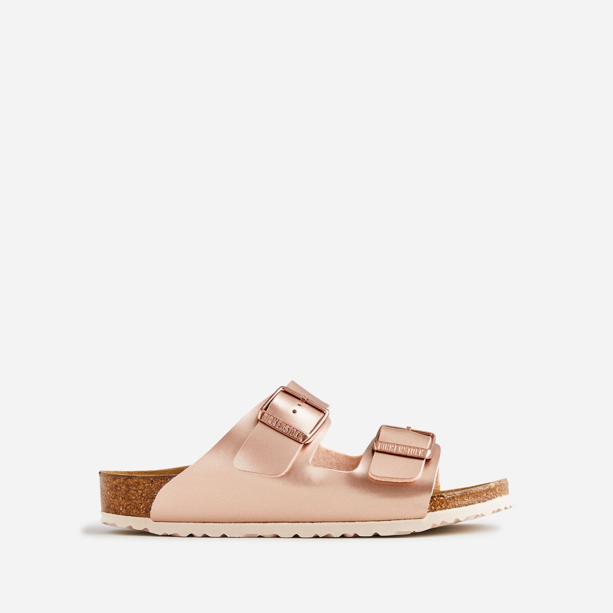 Girls' Birkenstock Arizona sandals in rose gold